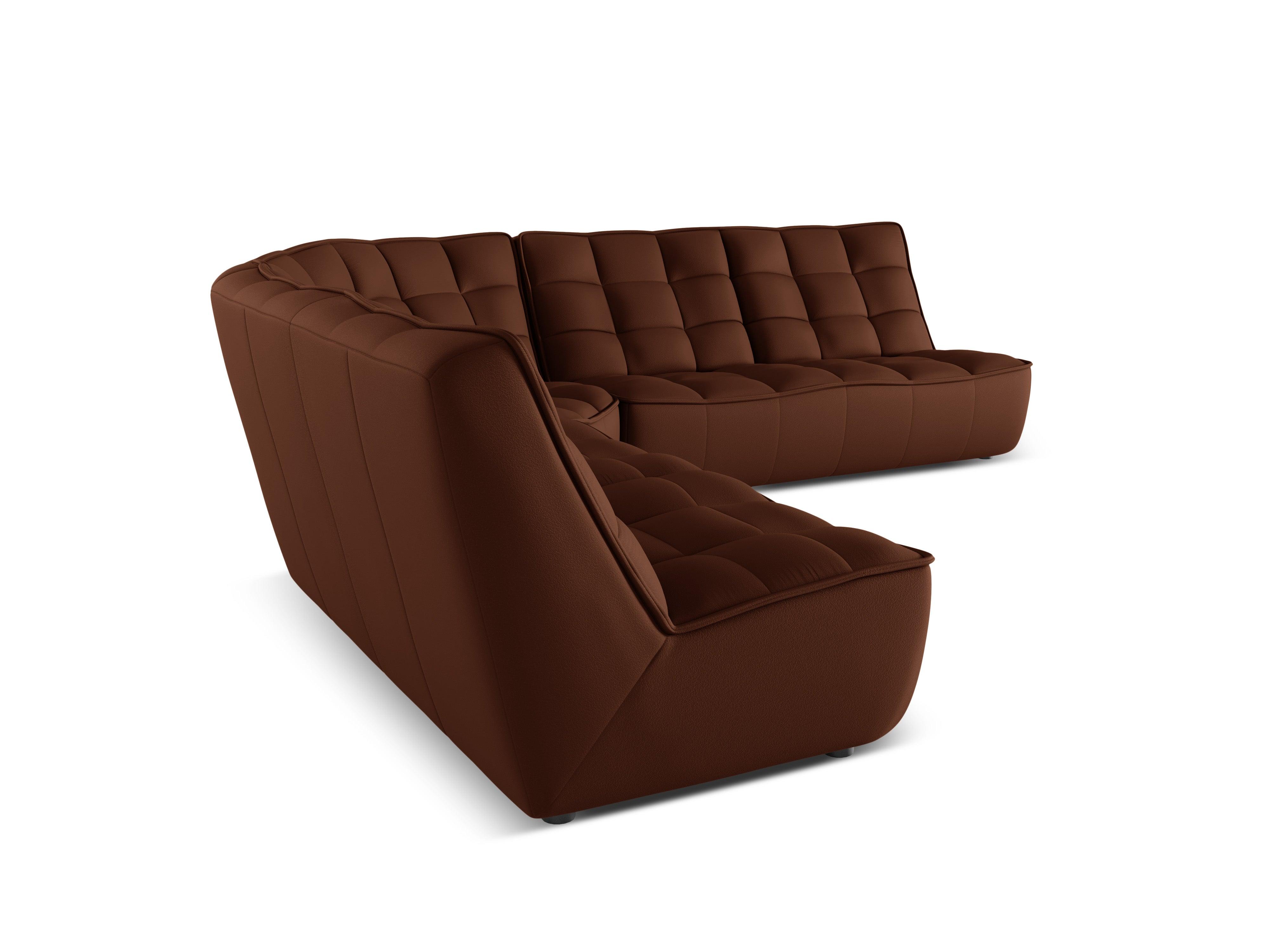 Narożnik skórzany symetryczny MONI czekoladowy Maison Heritage Eye on Design