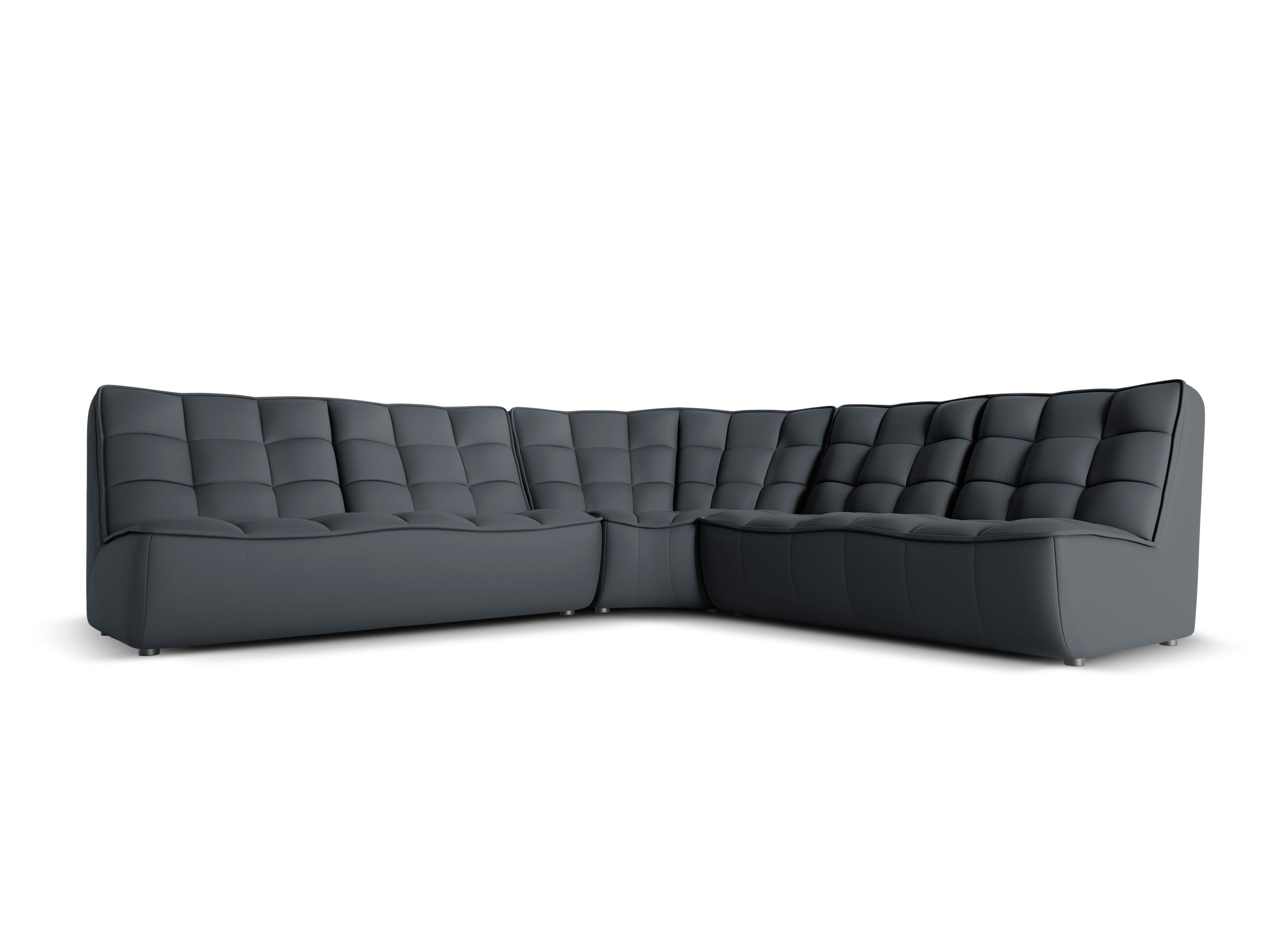 Narożnik skórzany symetryczny MONI grafitowy Maison Heritage Eye on Design