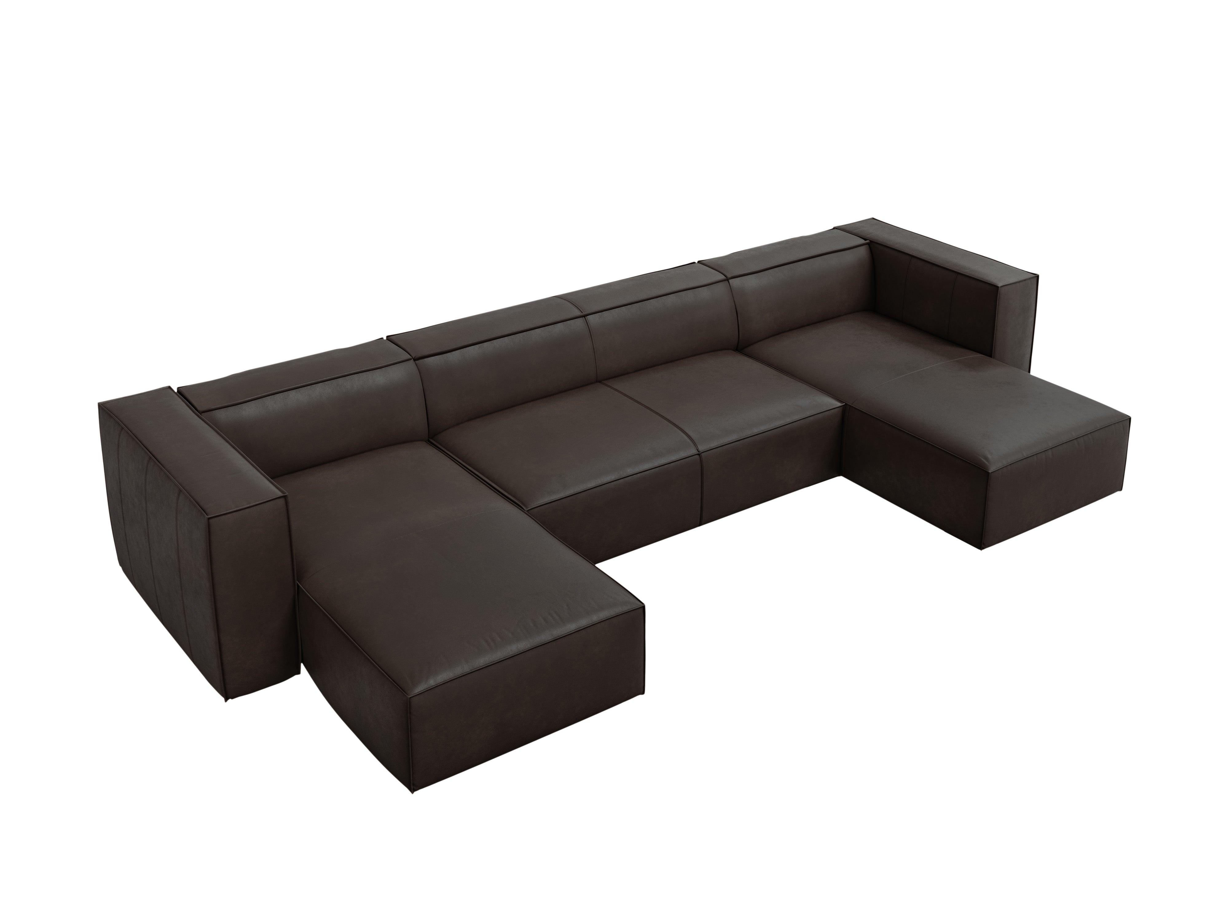 Narożnik skórzany w kształałcie litery U MADAME ciemnobrązowy Windsor & Co Eye on Design