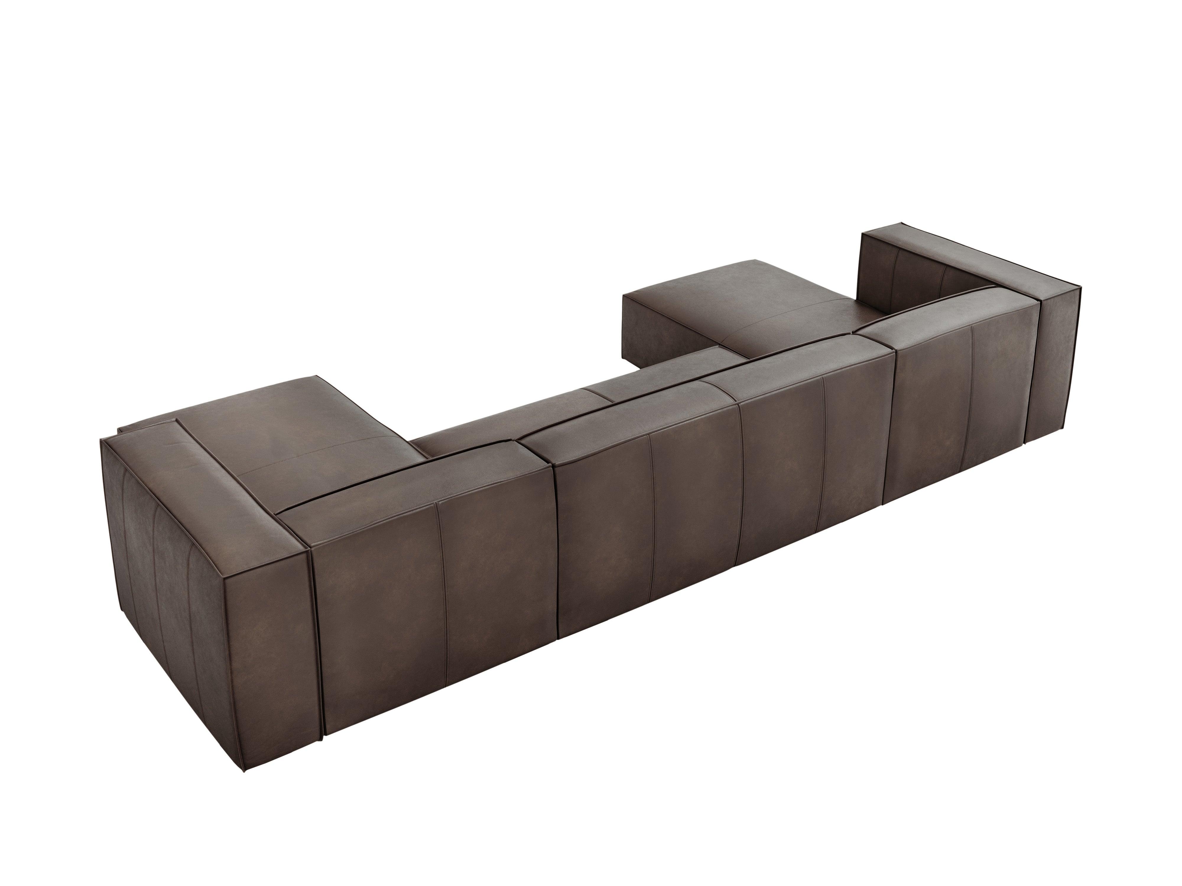 Narożnik skórzany w kształałcie litery U MADAME oliwkowy brąz Windsor & Co Eye on Design