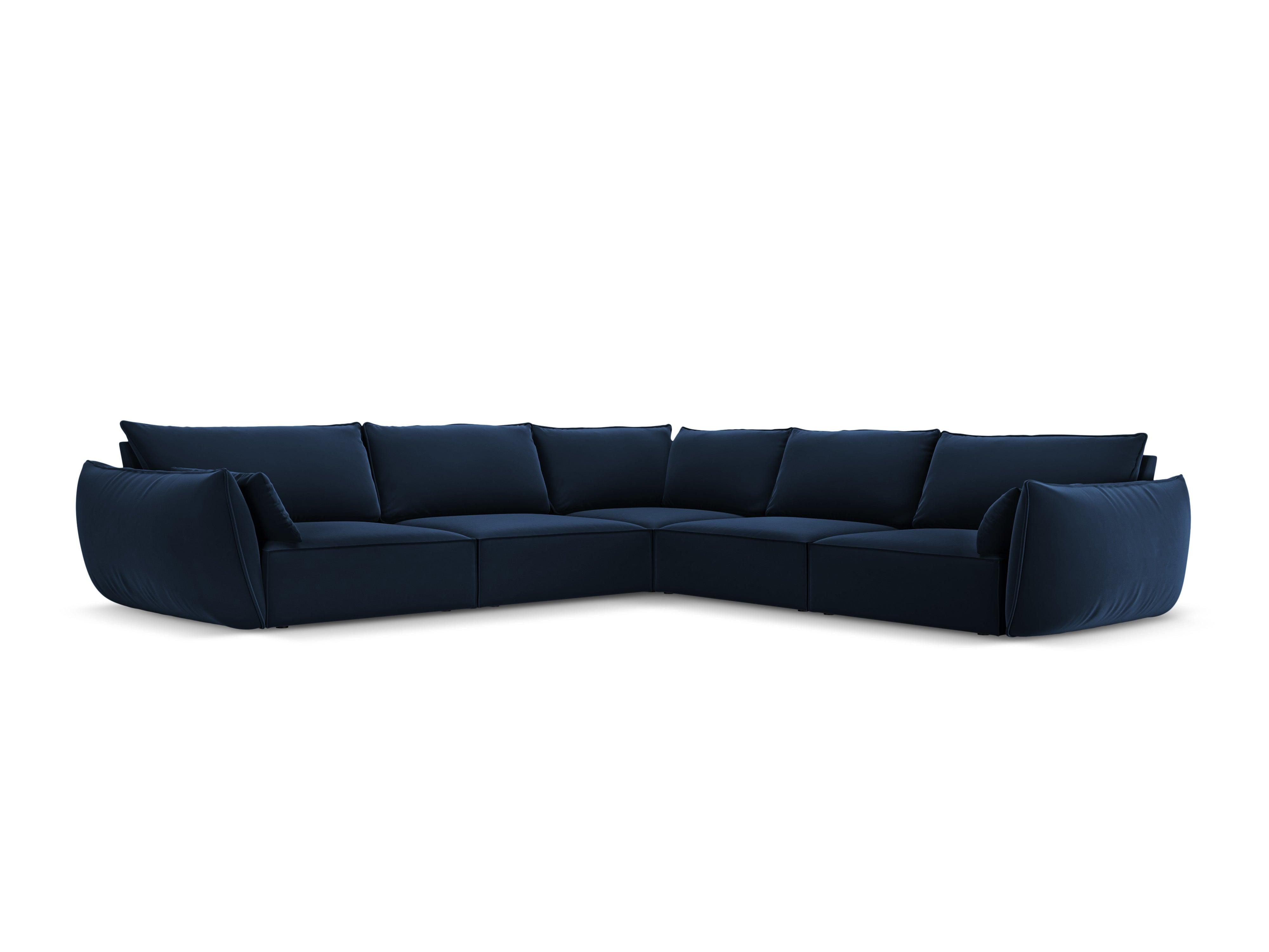 Narożnik symetryczny aksamitny VANDA granatowy Mazzini Sofas Eye on Design