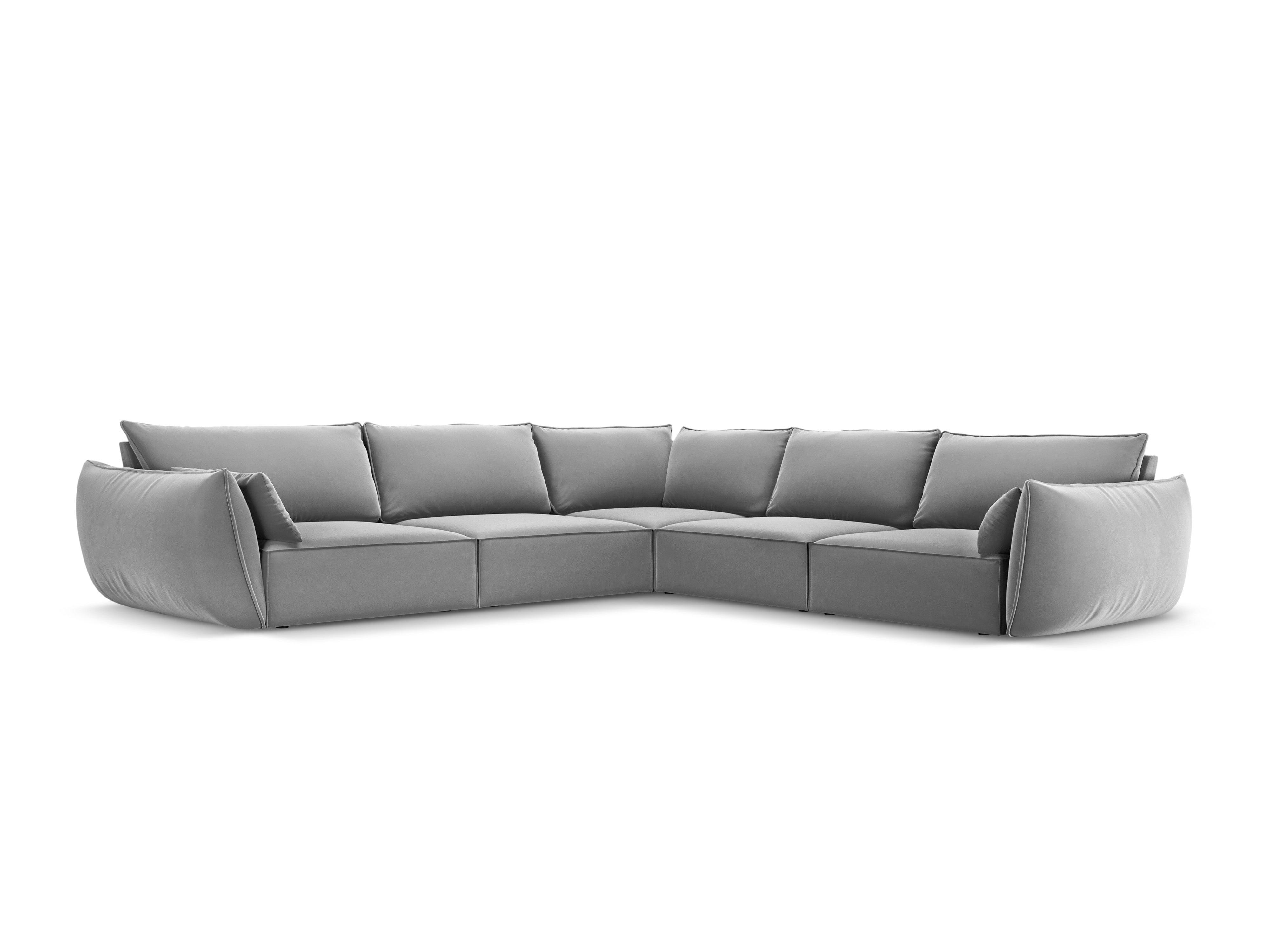 Narożnik symetryczny aksamitny VANDA szary Mazzini Sofas Eye on Design