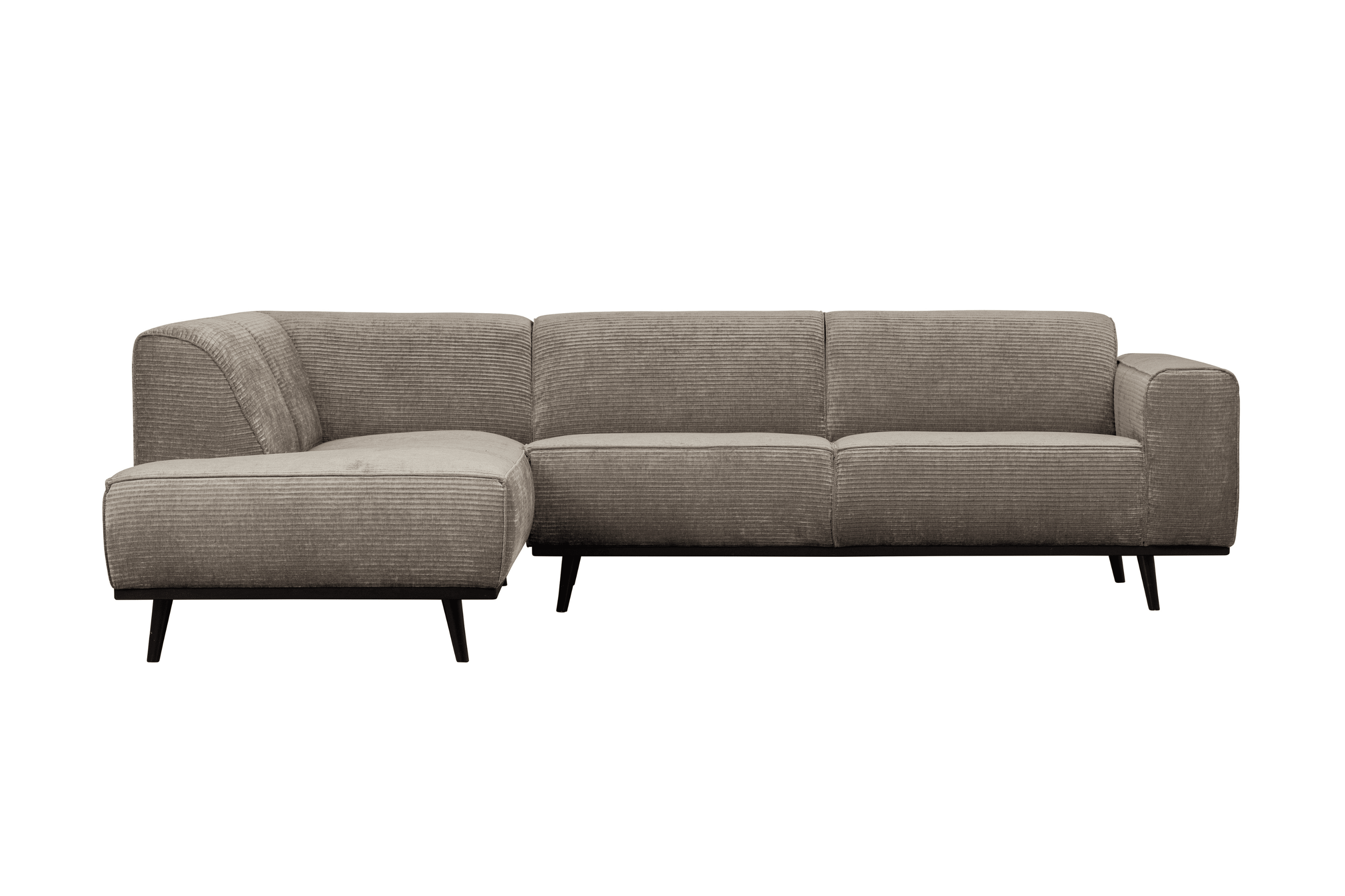 Narożnik sztruksowy lewostronny STATEMENT beżowy Be Pure Eye on Design