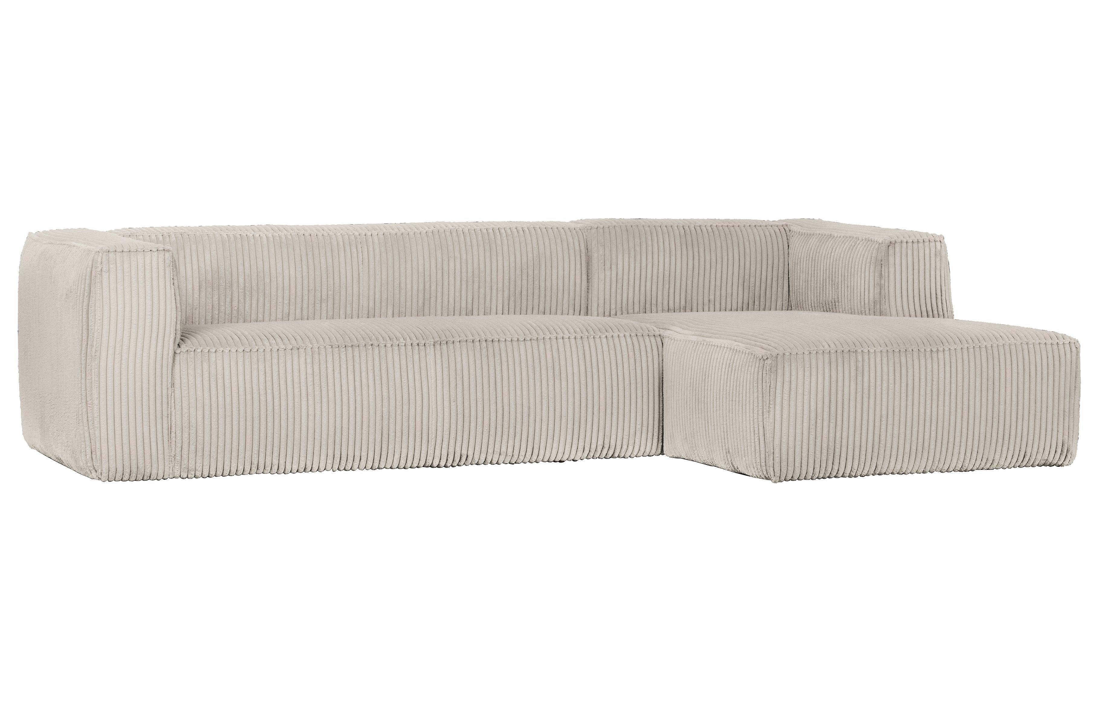 Narożnik sztruksowy prawostronny BEAN RIB jasnobeżowy Woood Exclusive Eye on Design