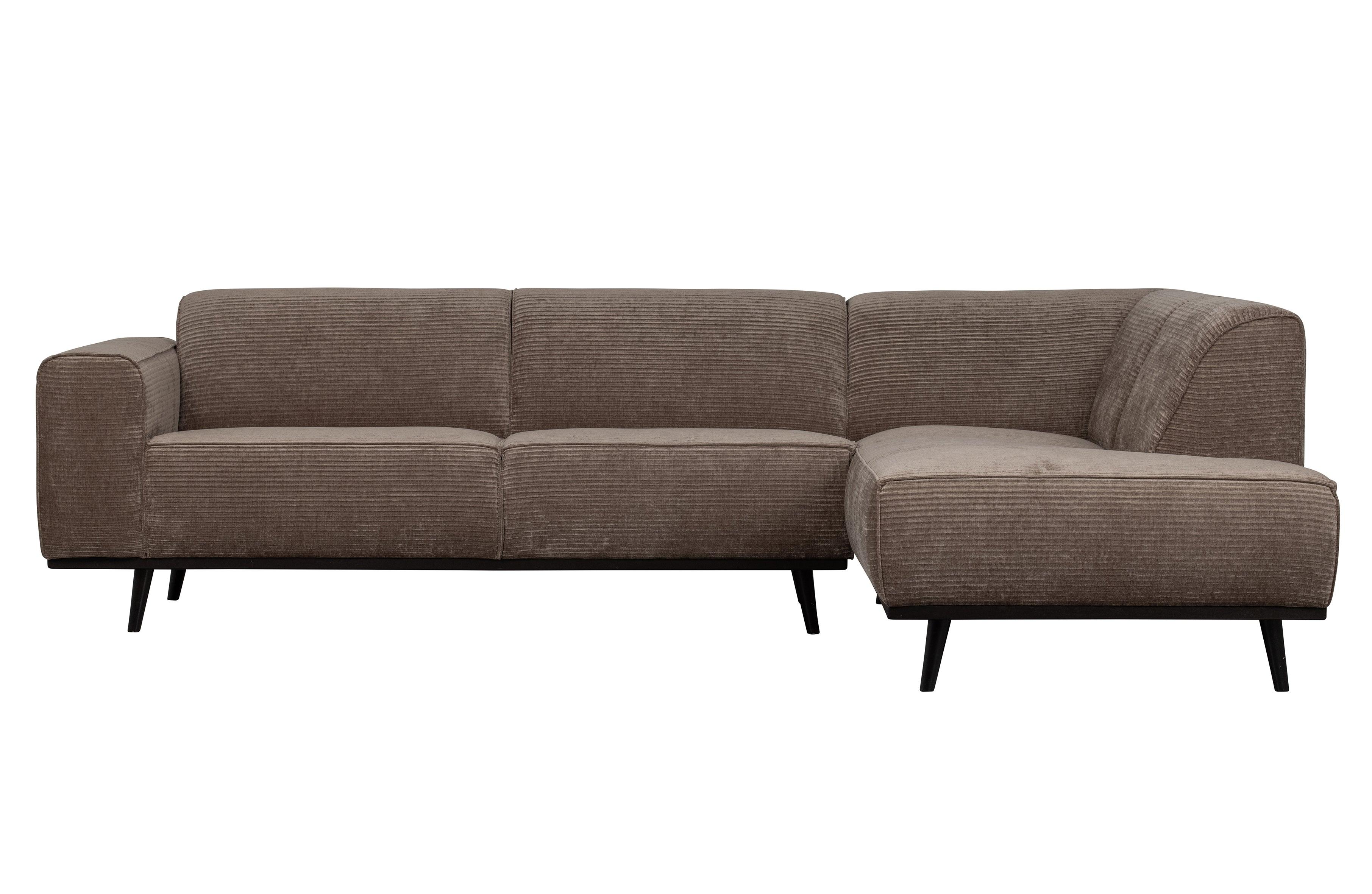 Narożnik sztruksowy prawostronny STATEMENT ciemnobeżowy Be Pure Eye on Design