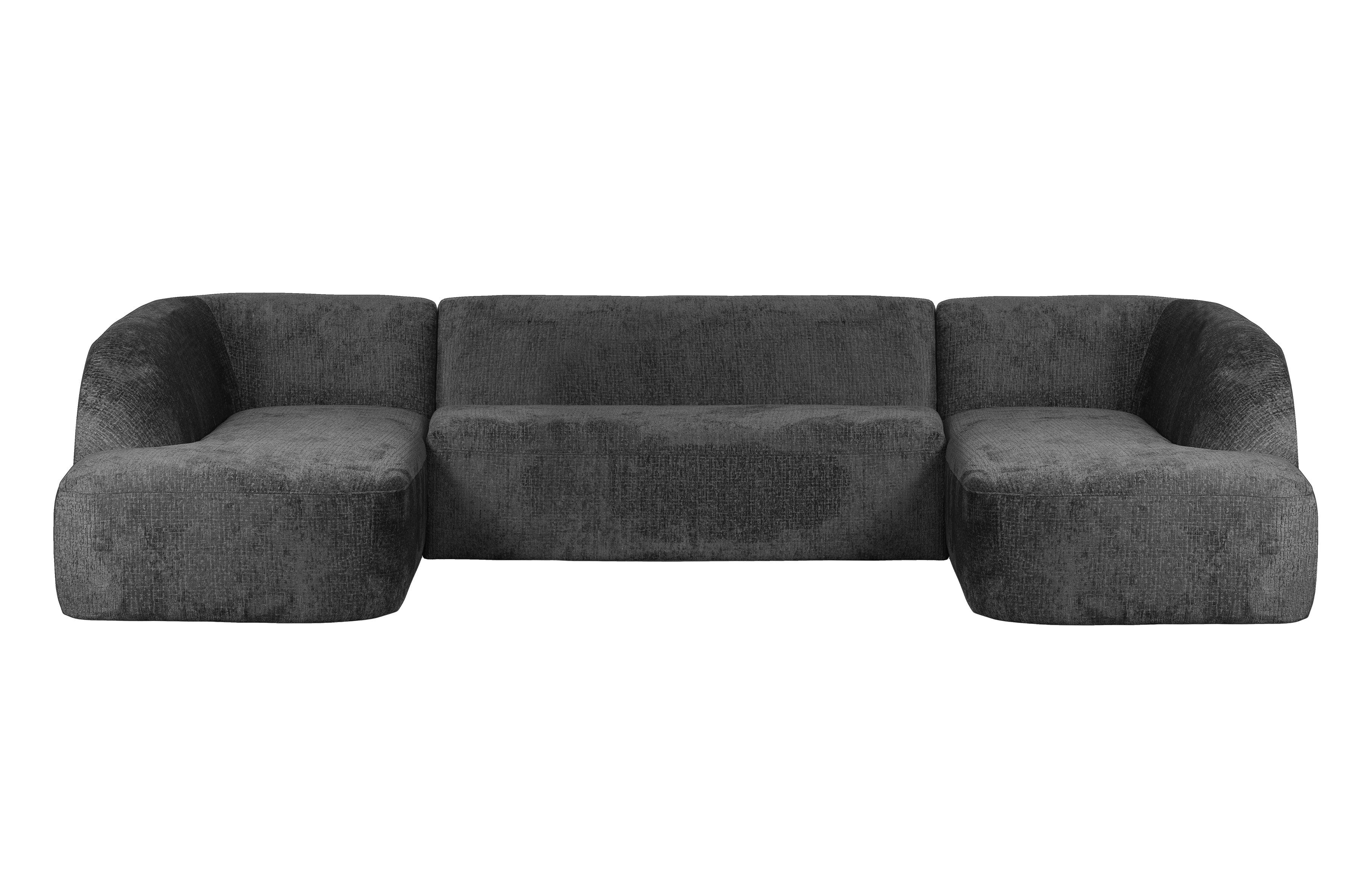 Narożnik w kształcie U aksamitna SLOPING ciemnoszary Be Pure Eye on Design