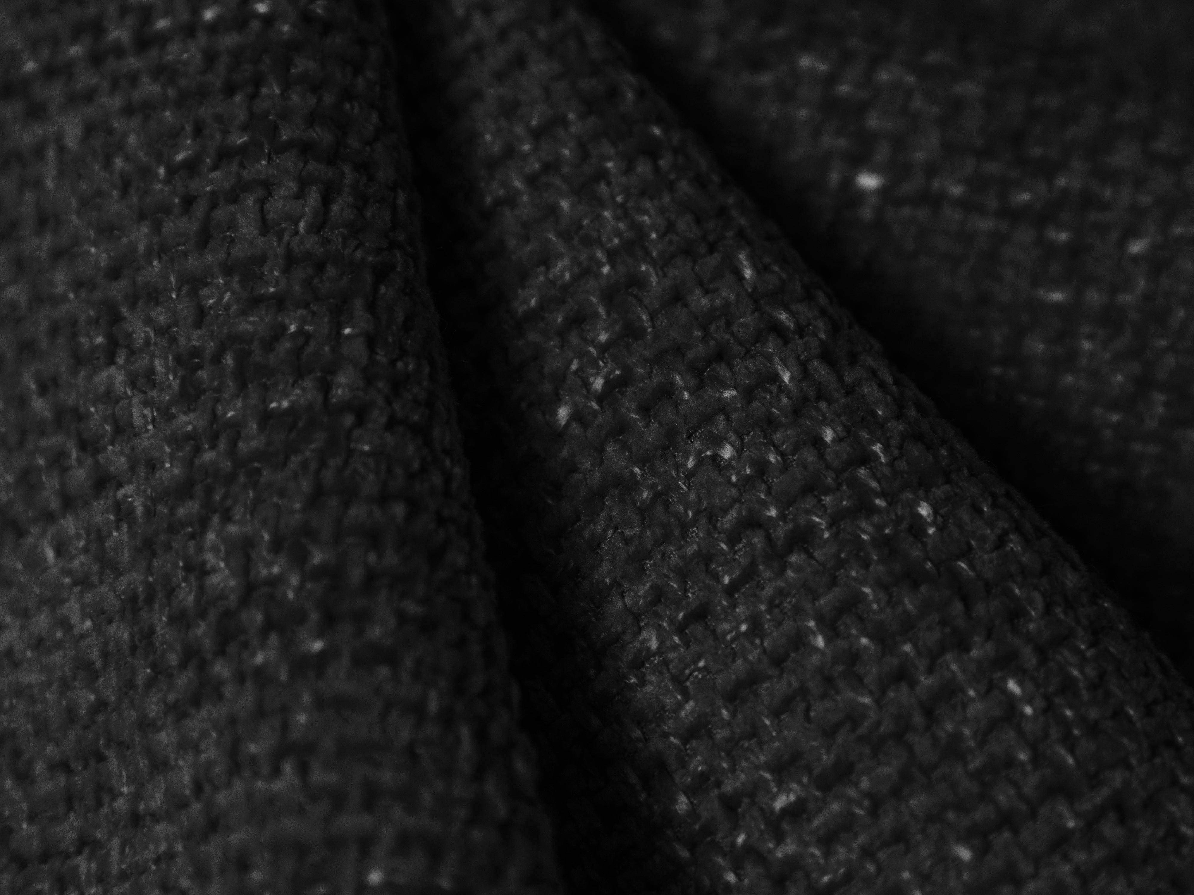 Narożnik w kształcie U lewostronny CHICAGO czarny szenil Cosmopolitan Design Eye on Design