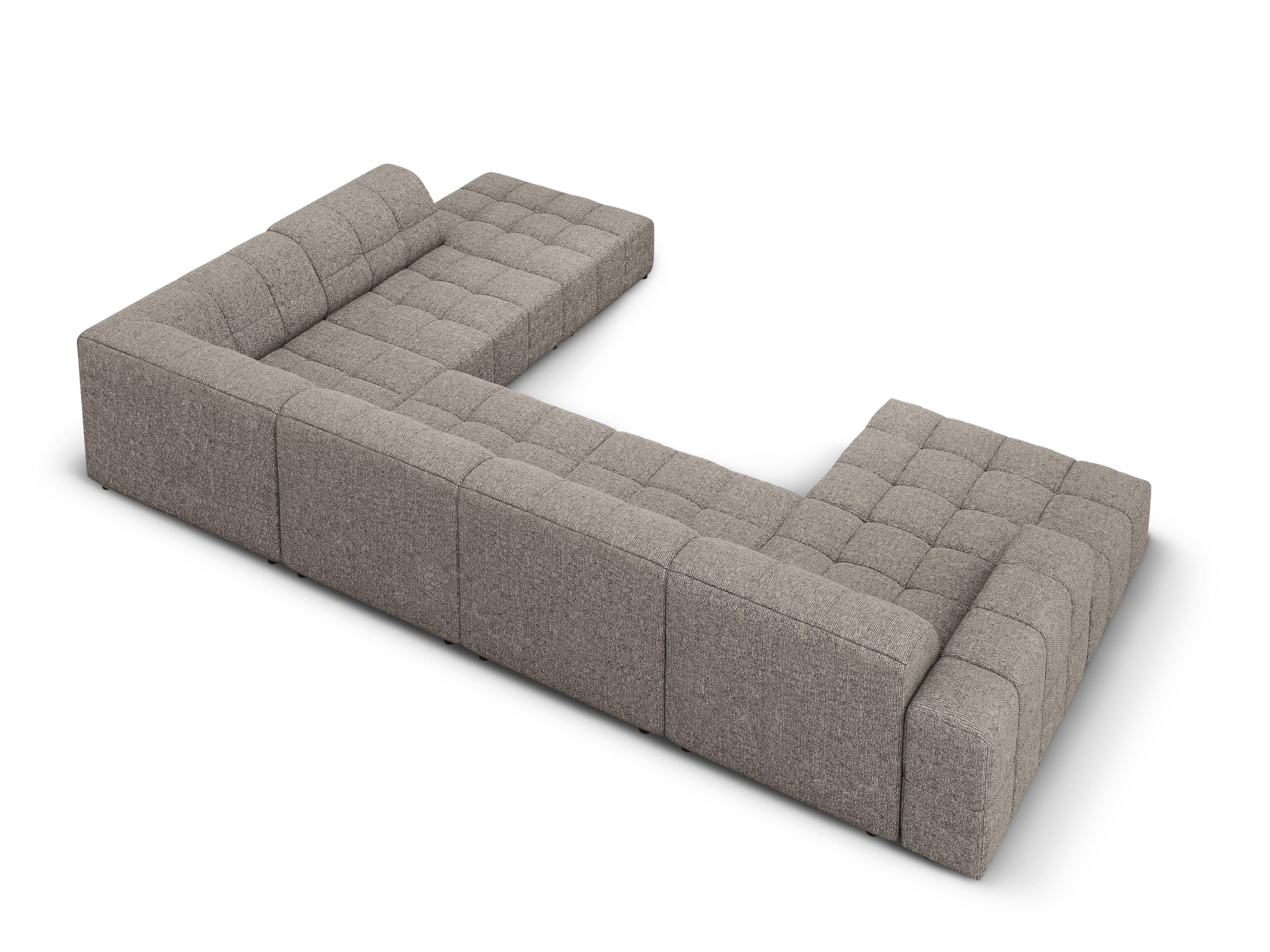 Narożnik w kształcie U prawostronny CHICAGO szary szenil Cosmopolitan Design Eye on Design