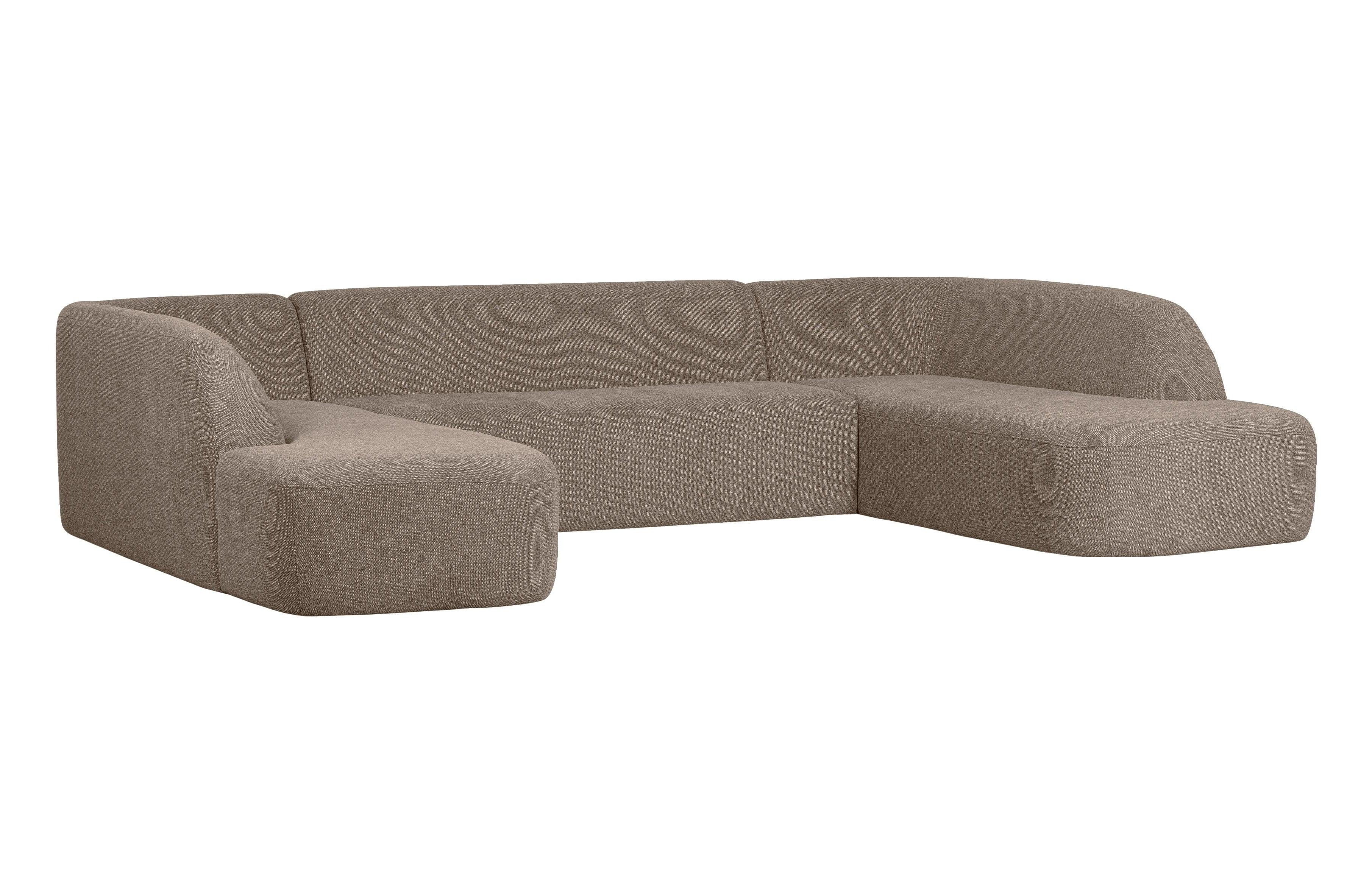 Narożnik w kształcie U SLOPING melanż brązowy Be Pure Eye on Design