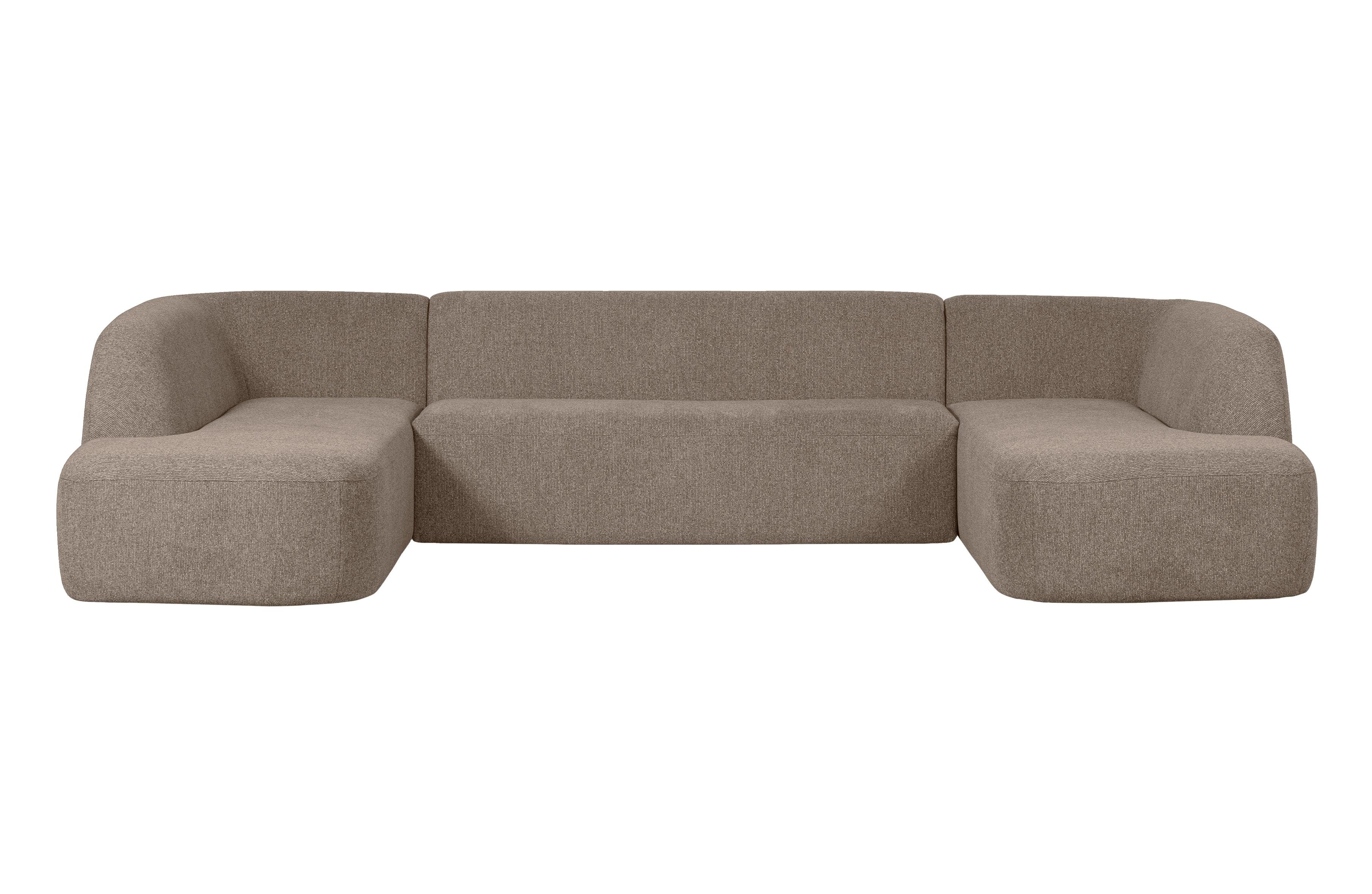 Narożnik w kształcie U SLOPING melanż brązowy Be Pure Eye on Design