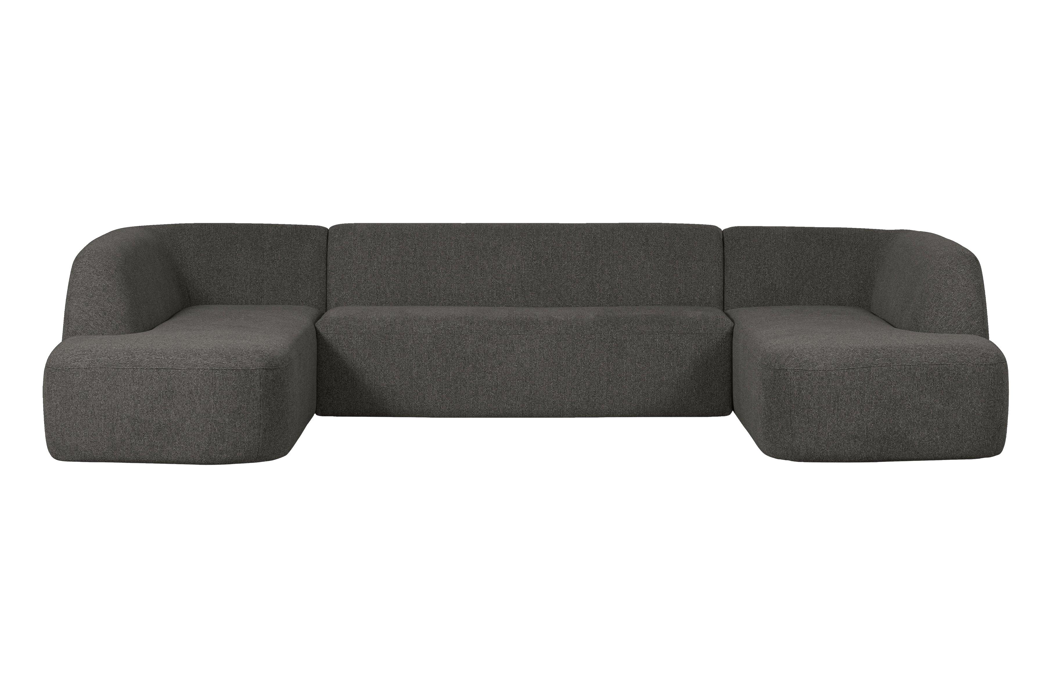 Narożnik w kształcie U SLOPING melanż czarny Be Pure Eye on Design