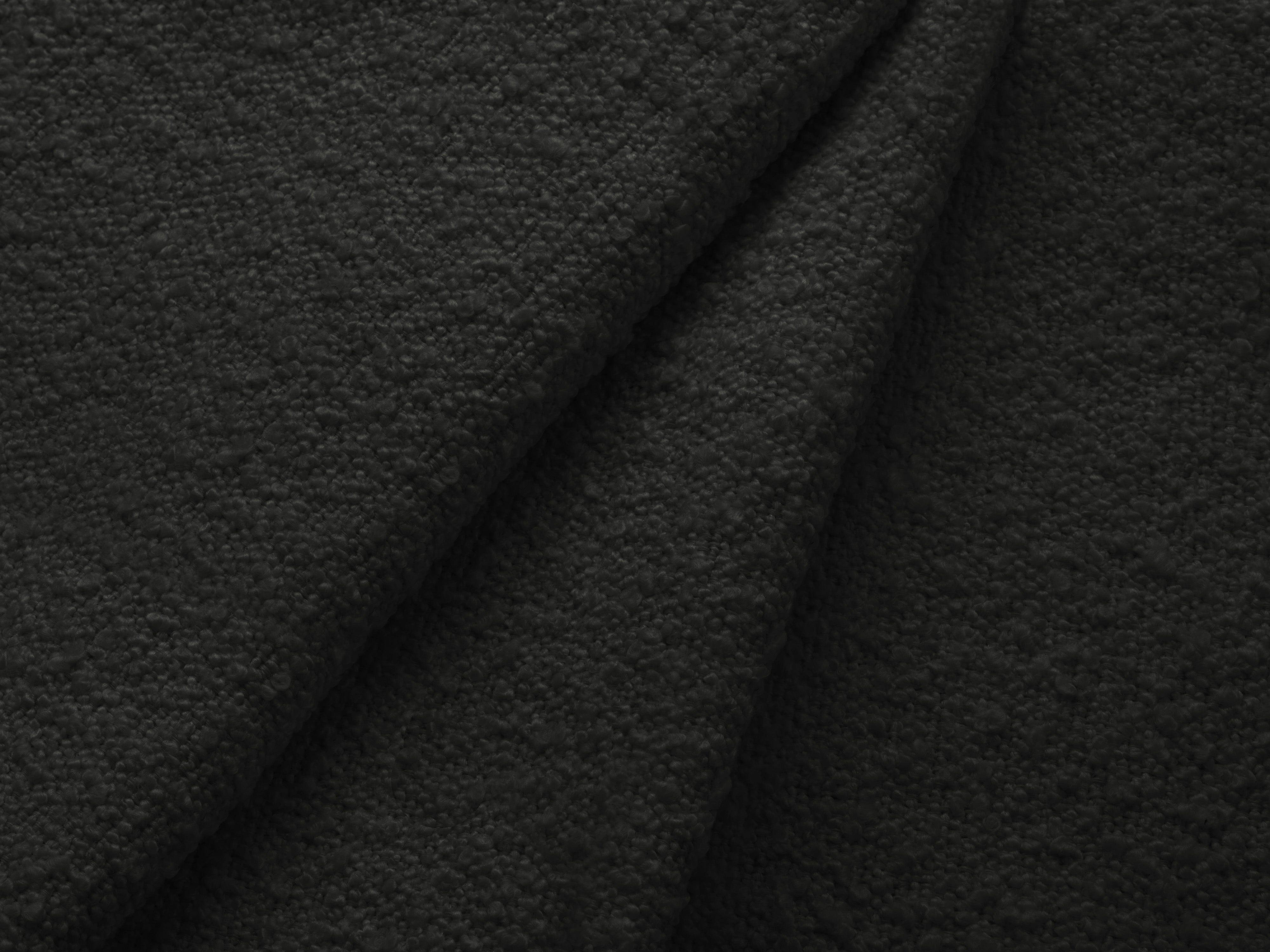 Narożnik w tkaninie boucle prawostronny VIENNA czarny ze złotą podstawą Cosmopolitan Design Eye on Design