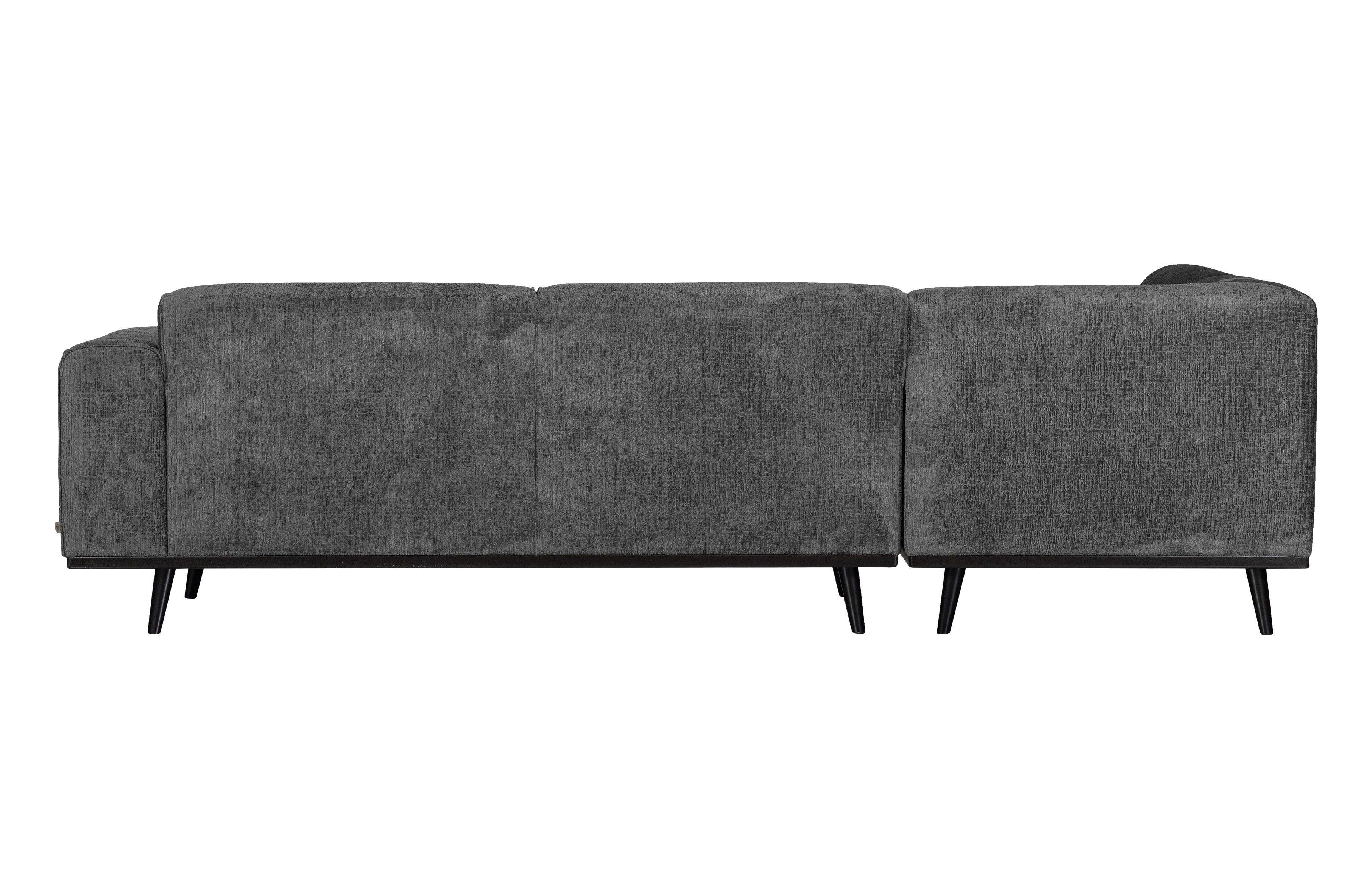 Narożnik welurowy lewostronny STATEMENT STRUCTURE ciemnoszary Be Pure Eye on Design