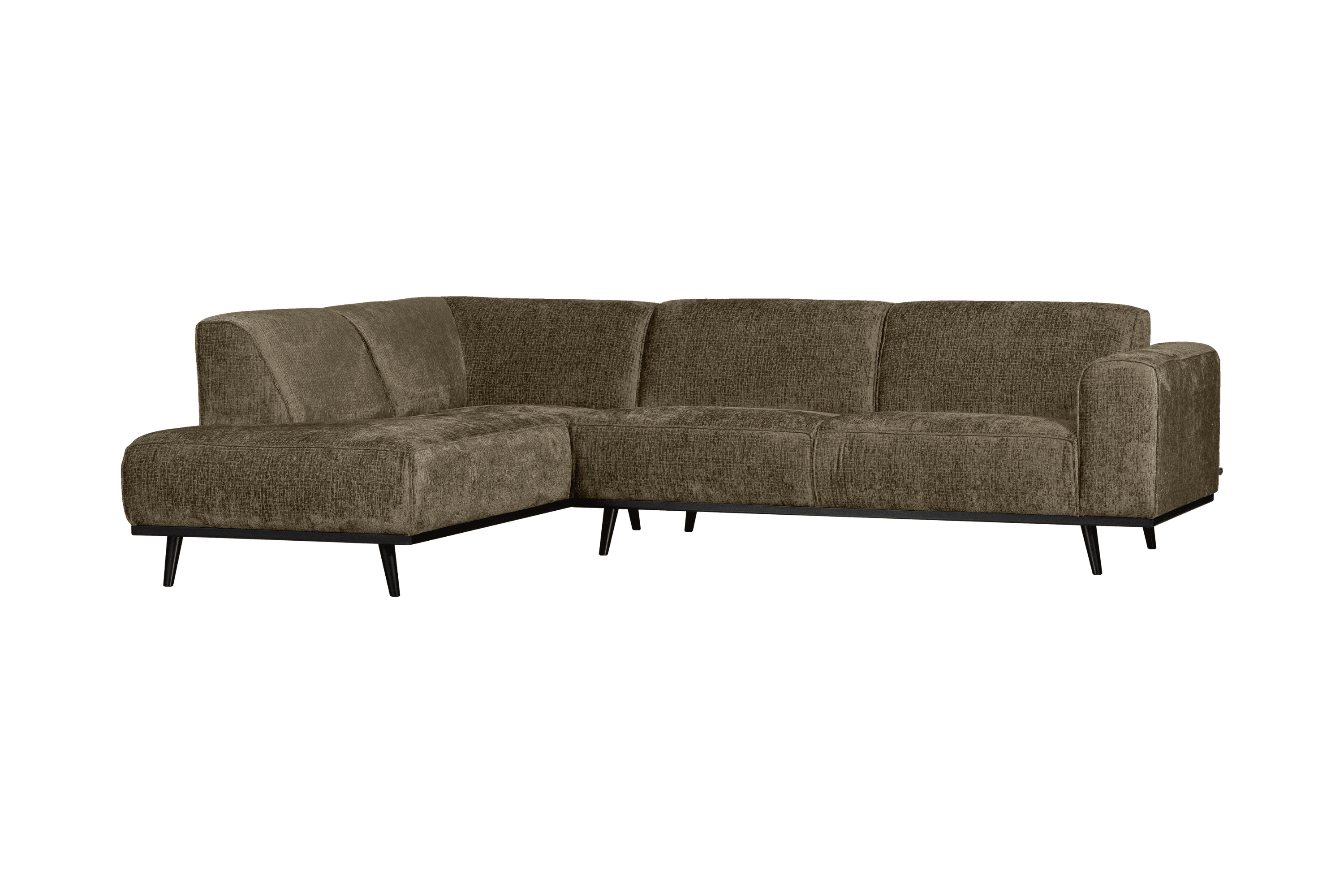 Narożnik welurowy lewostronny STATEMENT STRUCTURE ciemnozielony Be Pure Eye on Design