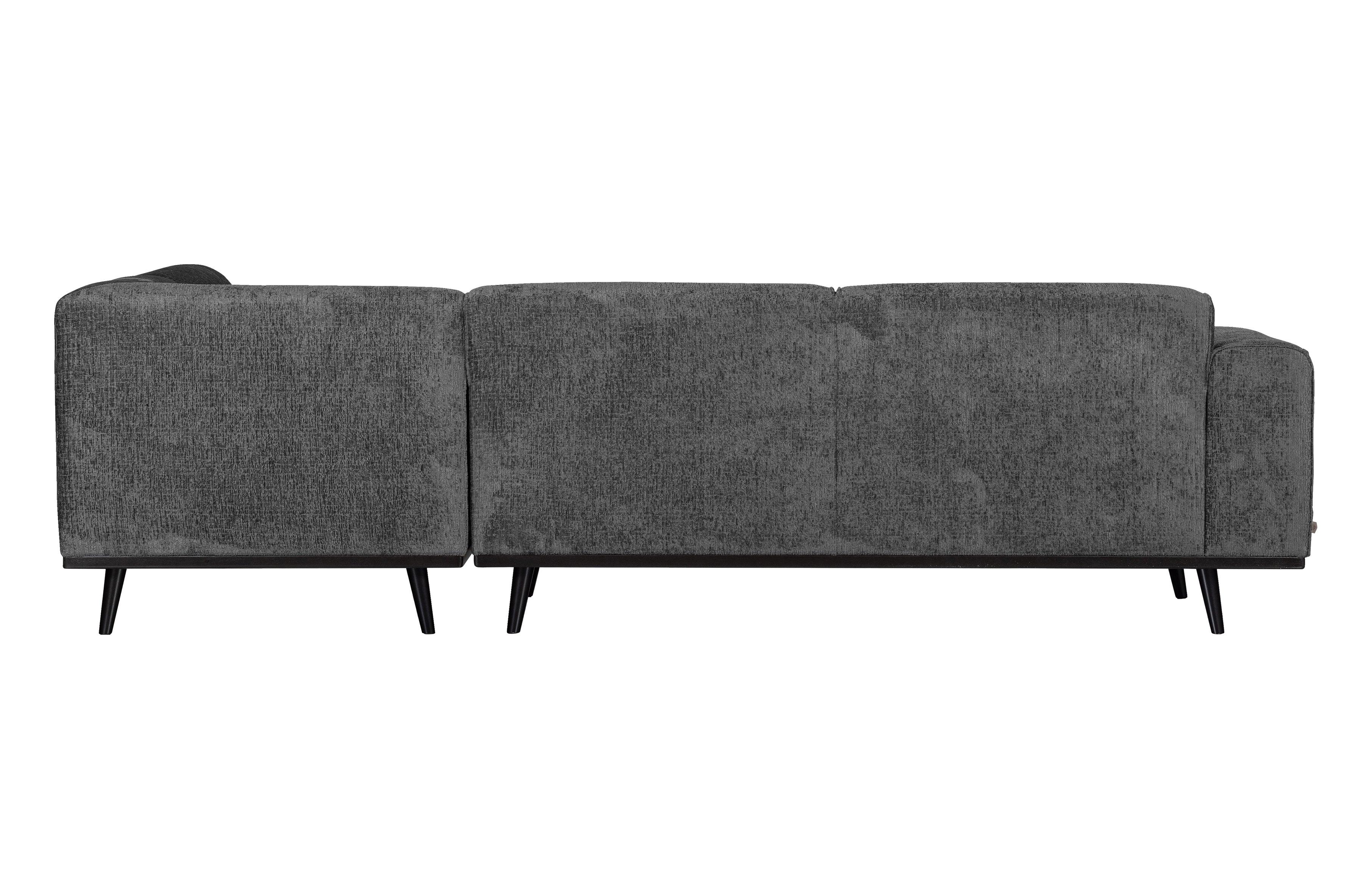 Narożnik welurowy prawostronny STATEMENT STRUCTURE ciemnoszary Be Pure Eye on Design