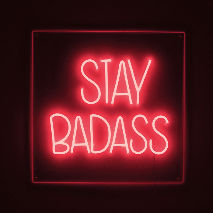 Neon ścienny BADASS czerwony Bold Monkey Eye on Design