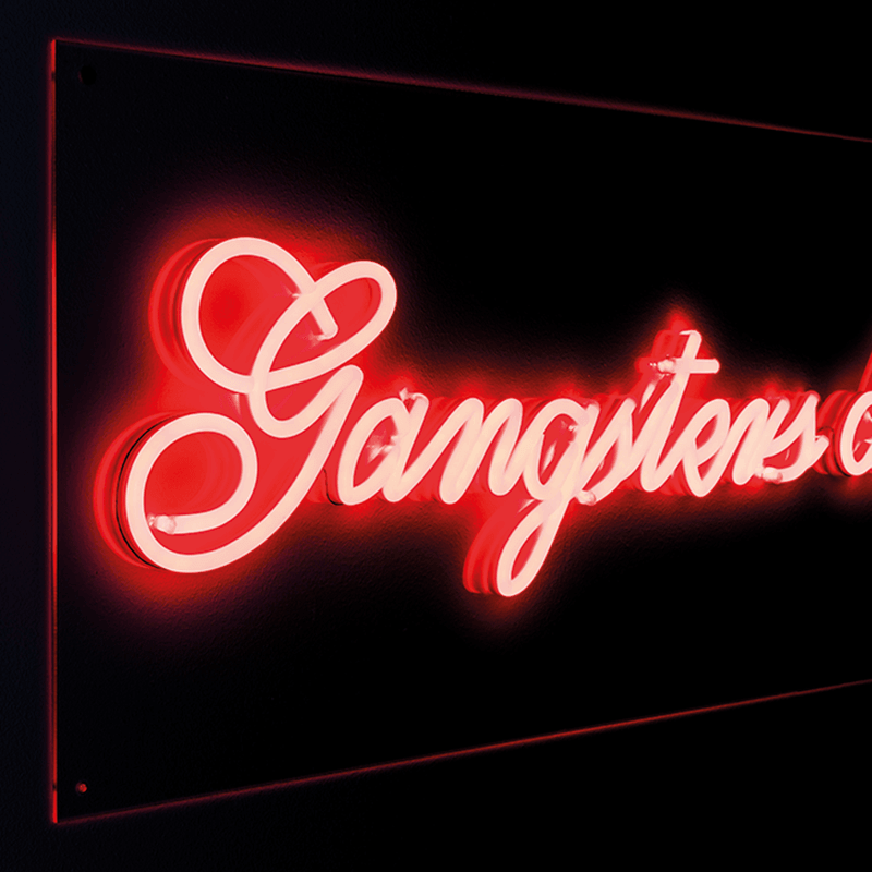 Neon ścienny GANGSTERS czerwony Bold Monkey Eye on Design