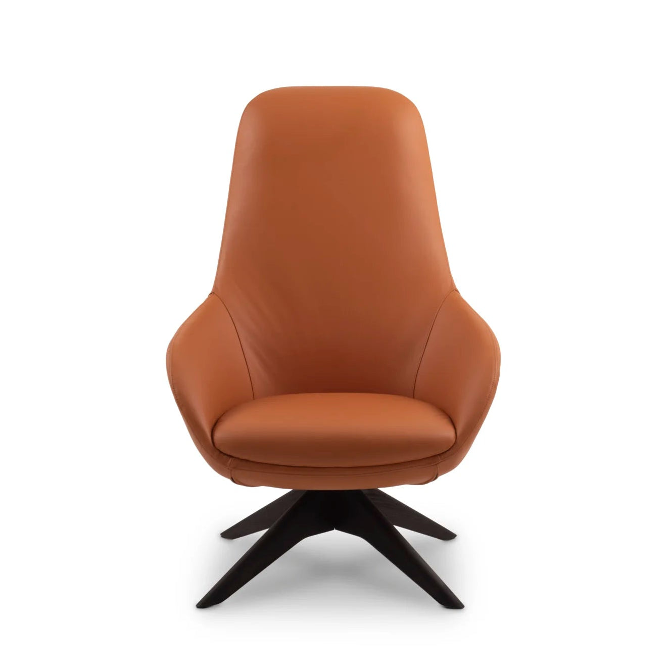 Classic Upholstered Swivel Armchair with Wooden Base