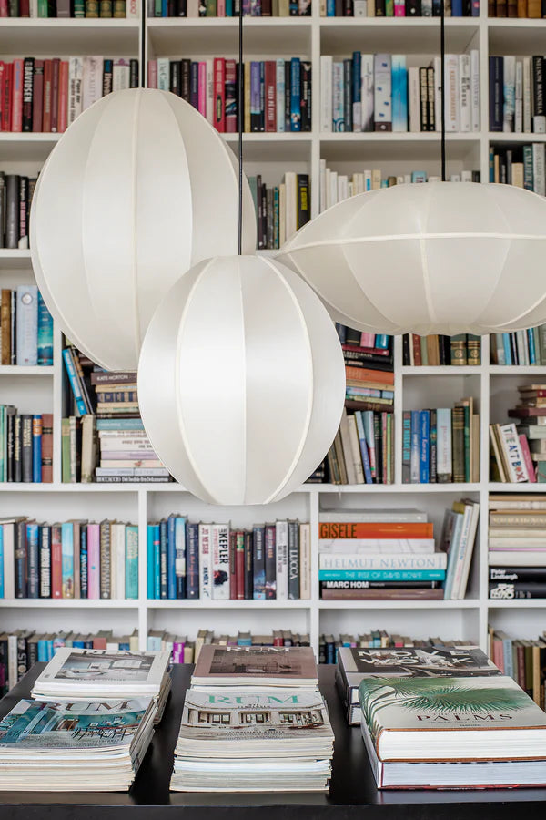 Oval lampshade broken white
