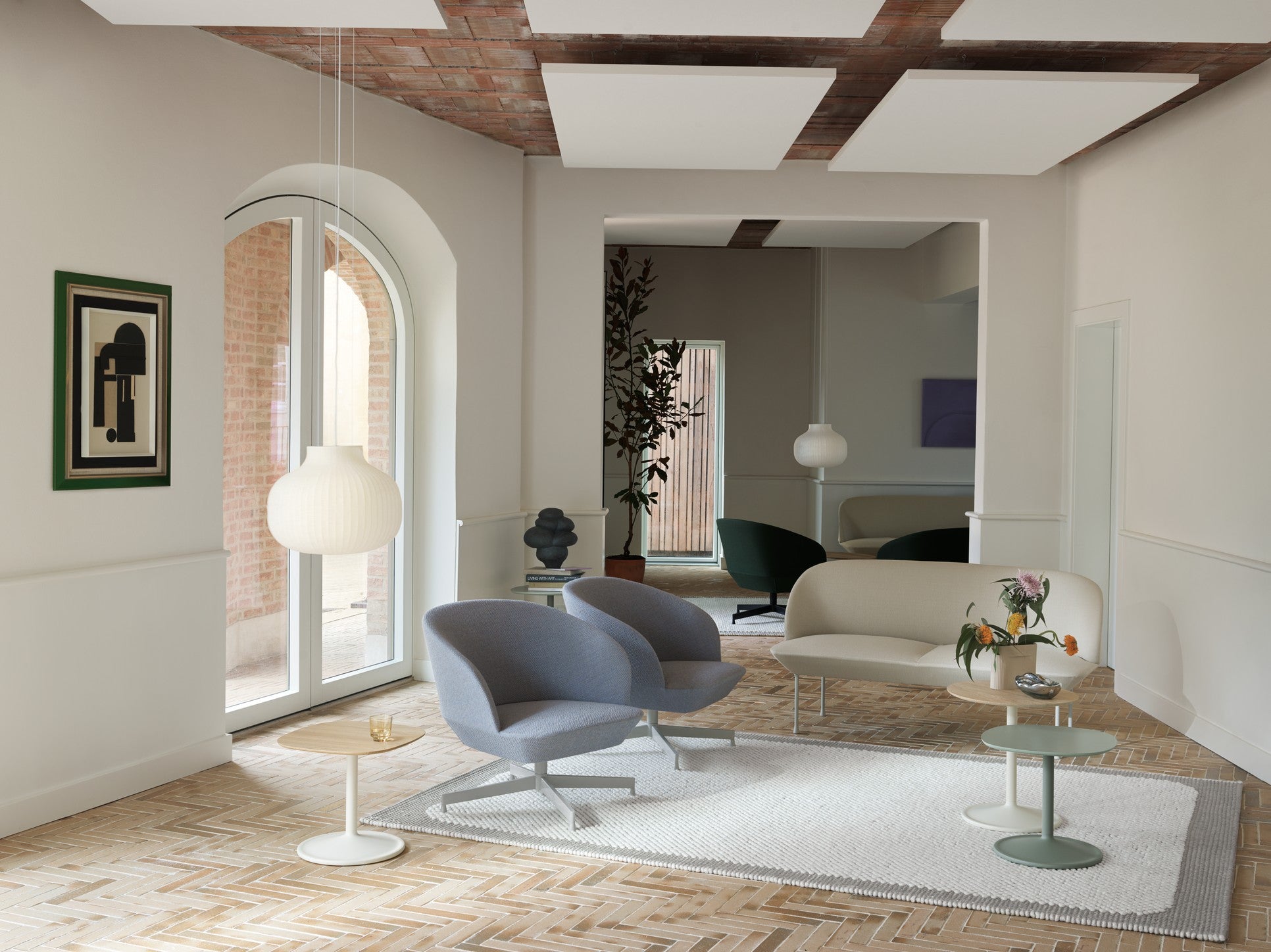 PEBBLE rug light gray with beige