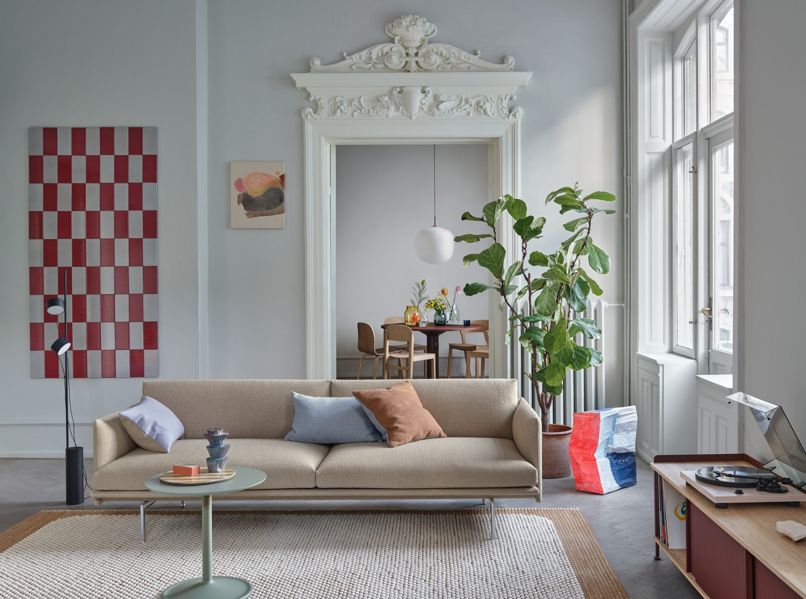 Upholstered 3-Seater Sofa OUTLINE