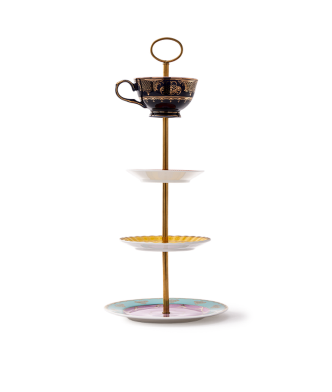 GRANDPA HIGH TEA SET farbige Porzellanplatte