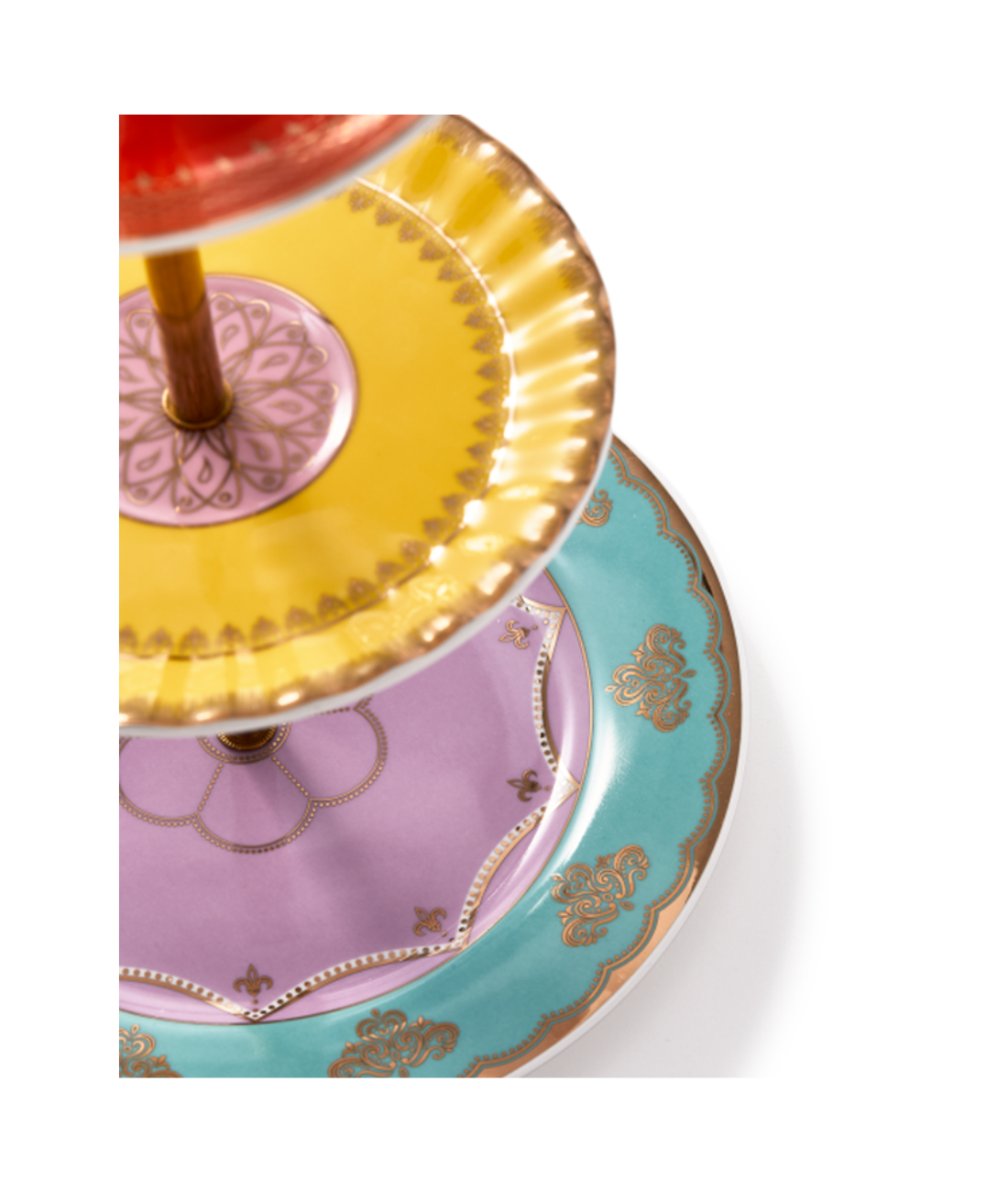 GRANDPA HIGH TEA SET farbige Porzellanplatte