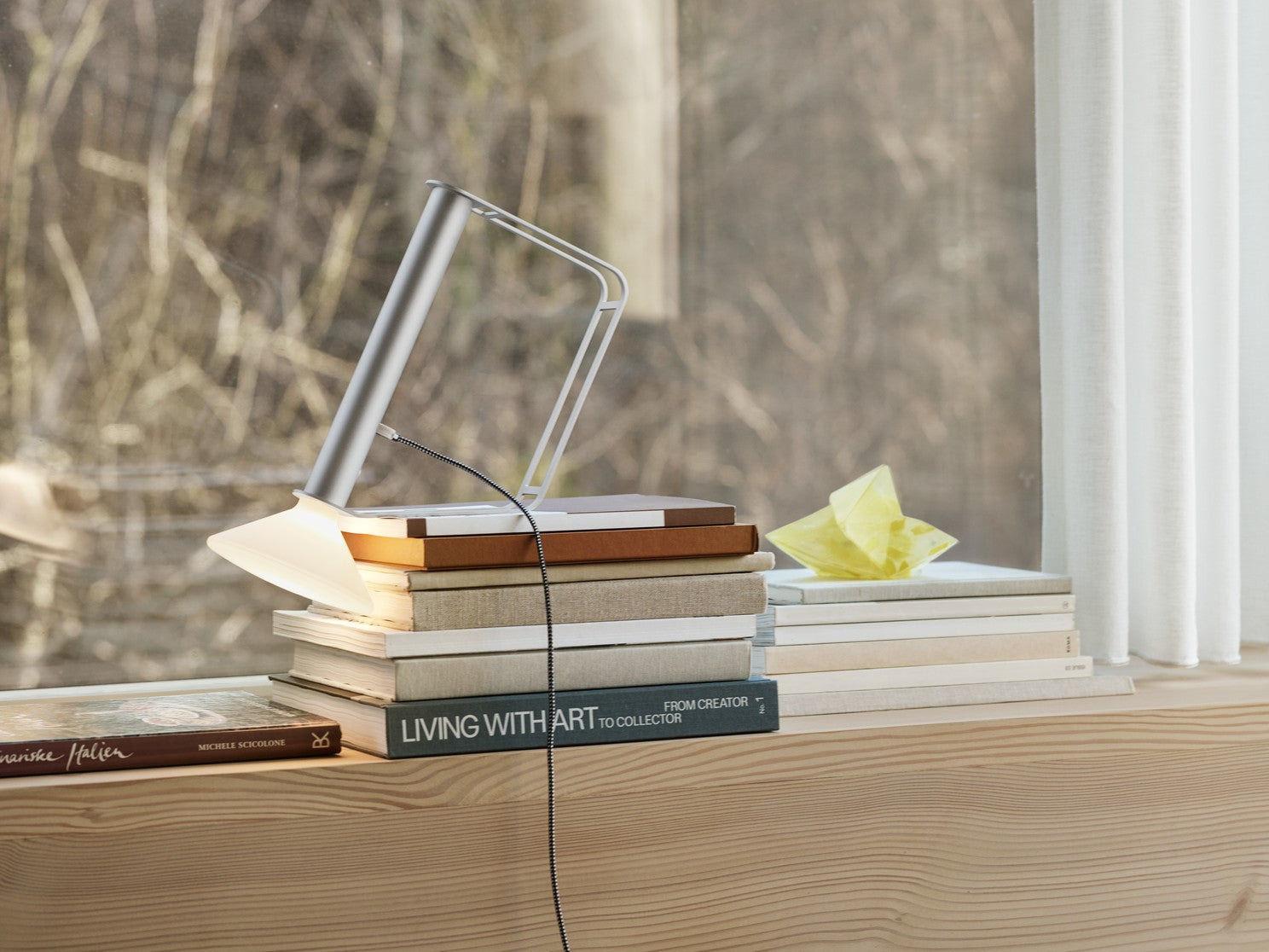 Portable outdoor lamp PITON silver