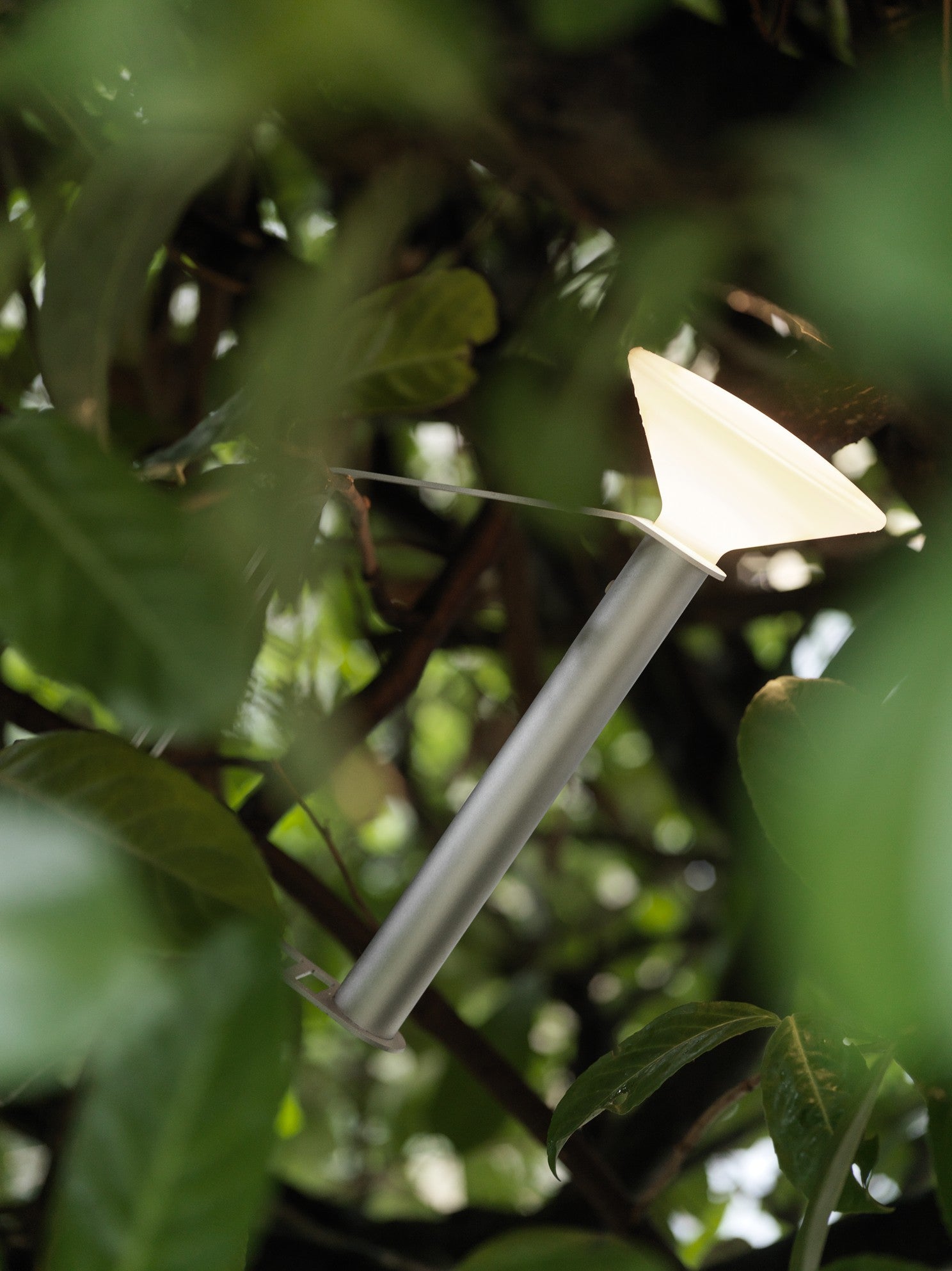 Portable outdoor lamp PITON silver