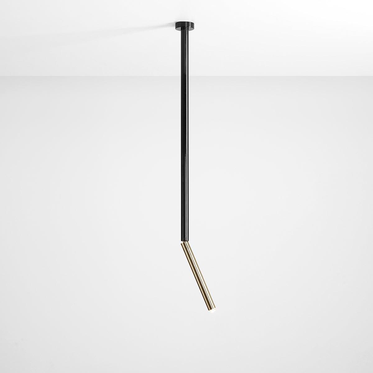 Plafon STICK LONG czarny ze złotym wykończeniem Artera Eye on Design
