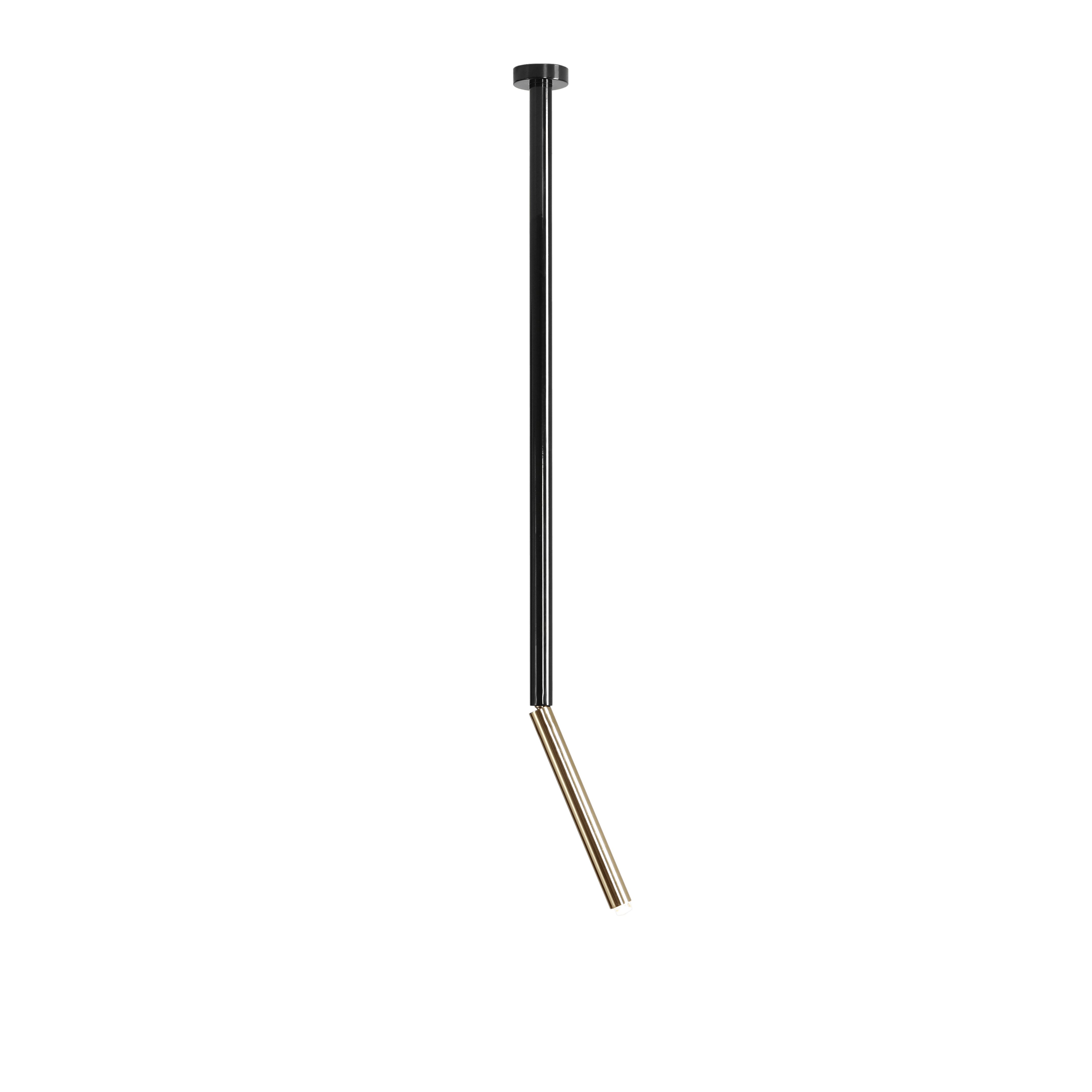 Plafon STICK LONG czarny ze złotym wykończeniem Artera Eye on Design