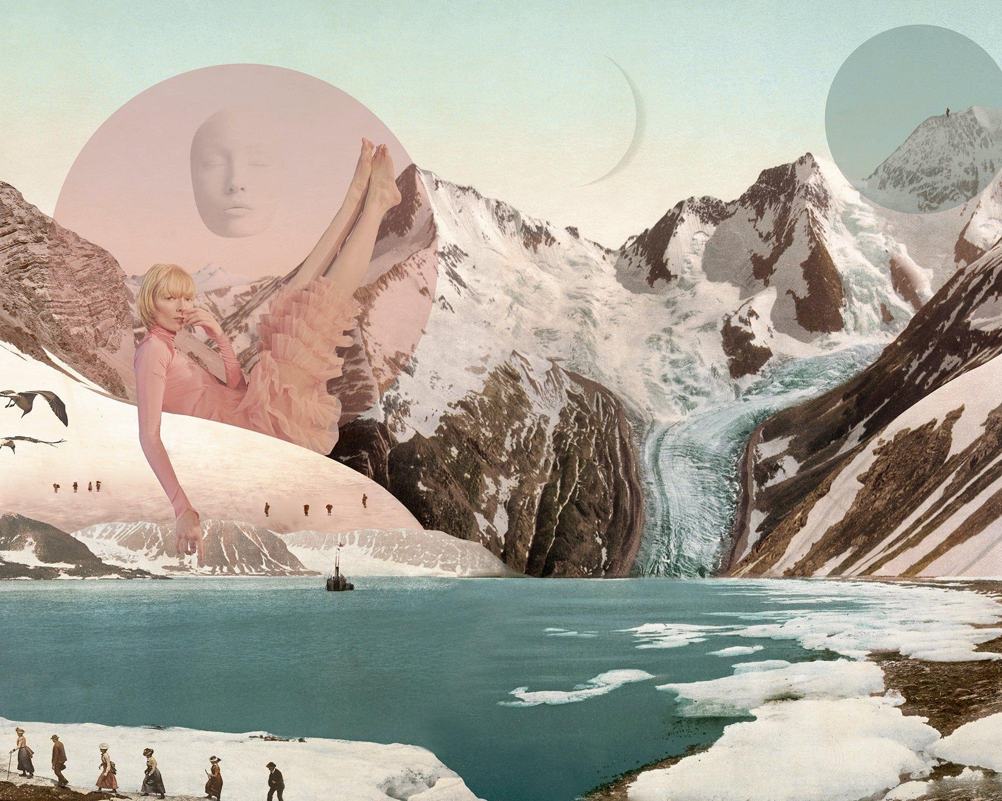 Plakat SNOWFLAKE ON THE TOP OF THE MOUNTAIN Aleksandra Morawiak Eye on Design
