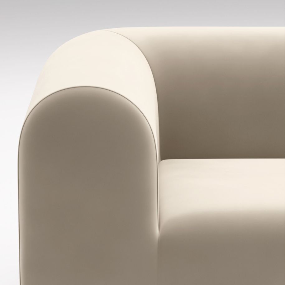 4-person sofa, upholstered plump