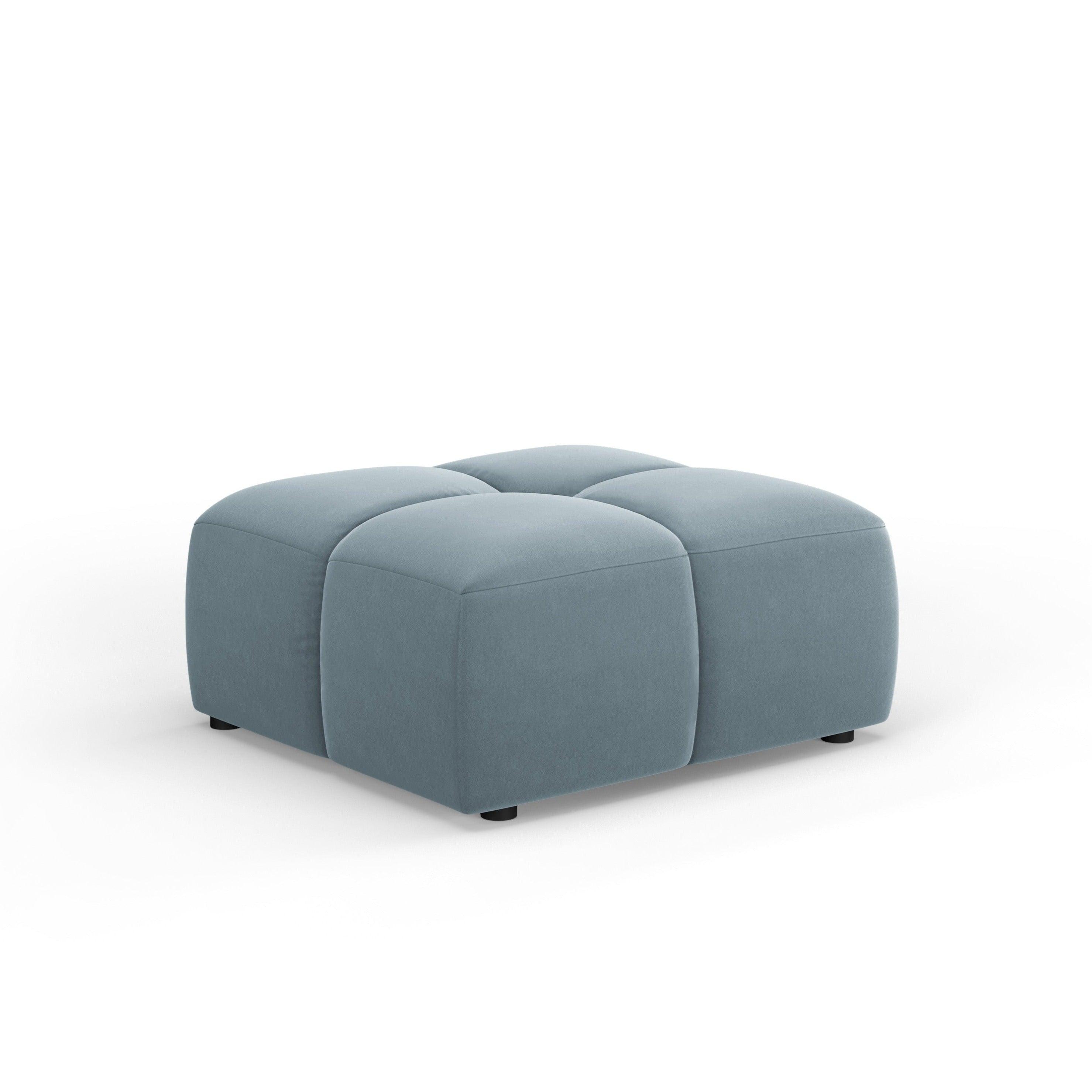 Podnóżek aksamitny FRANCESCA jasnoniebieski Milo Casa Eye on Design