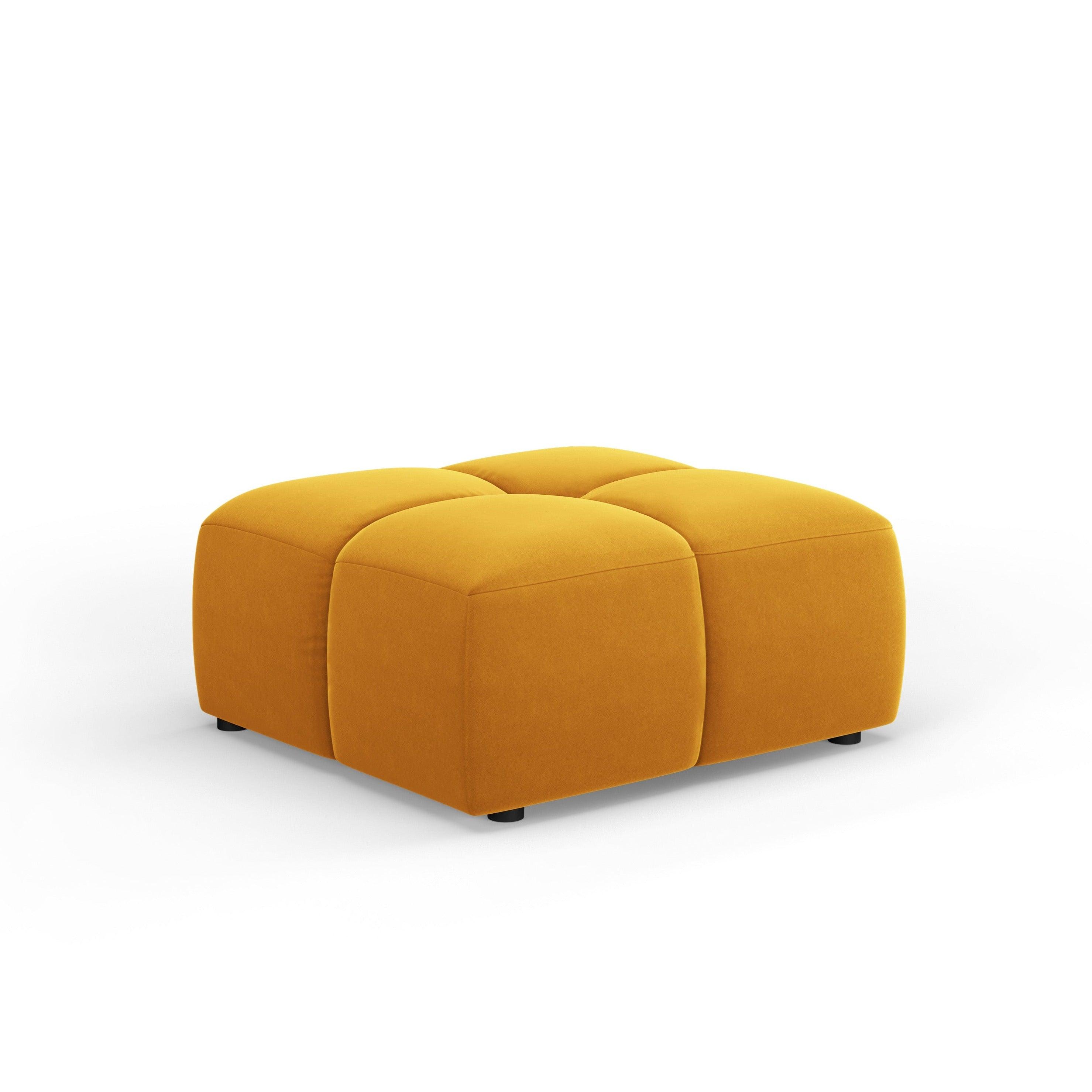 Podnóżek aksamitny FRANCESCA żółty Milo Casa Eye on Design