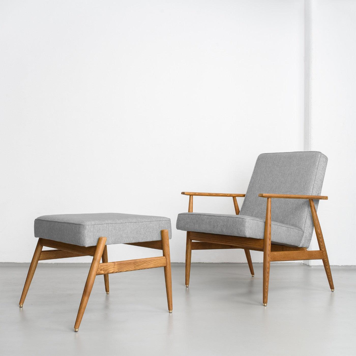 Podnóżek FOX żółty w tkaninie Boucle Mustard 366 concept Eye on Design