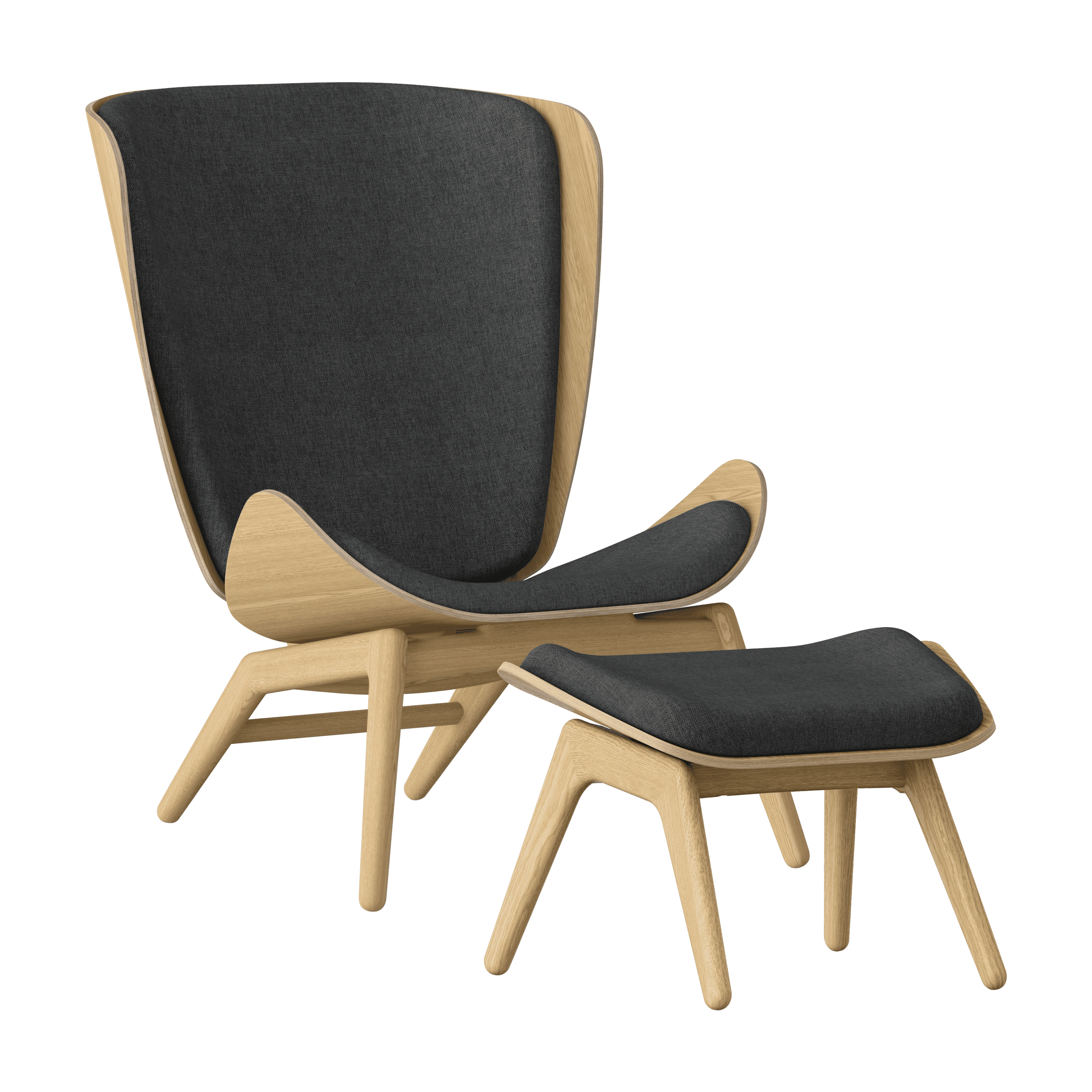 Podnóżek READER antracytowy z dębową podstawą UMAGE Eye on Design
