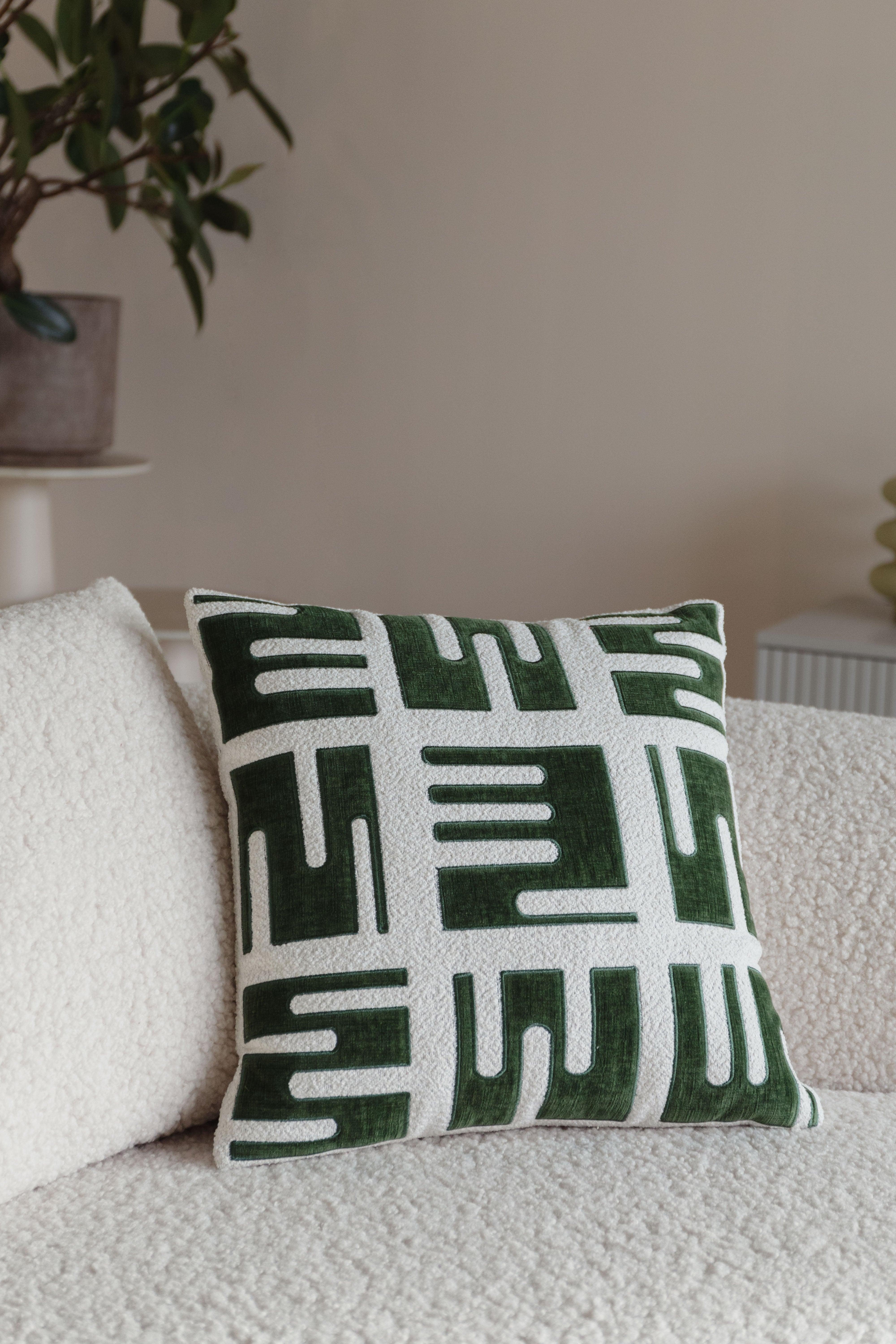 Cushion Clyde Green White Label Living Eye on Design