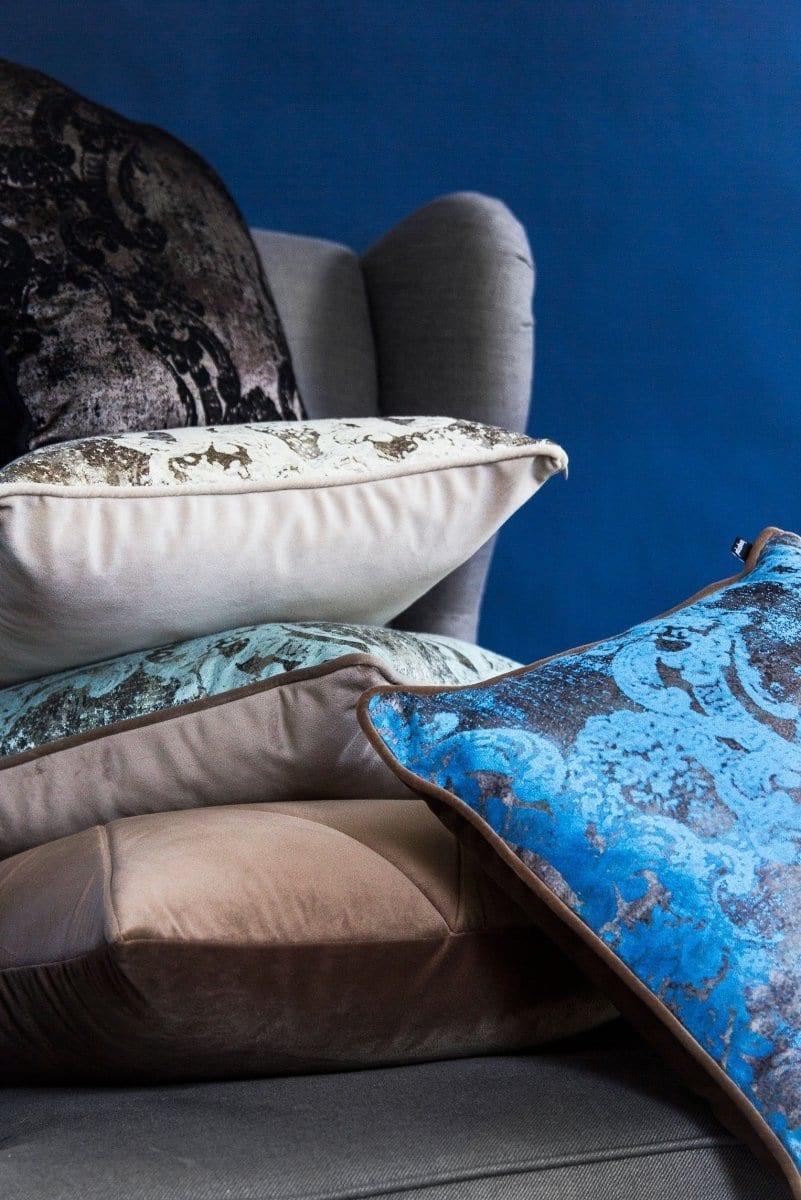 Poduszka dekoracyjna GOLD miętowo-beżowy Poduszkowcy Eye on Design