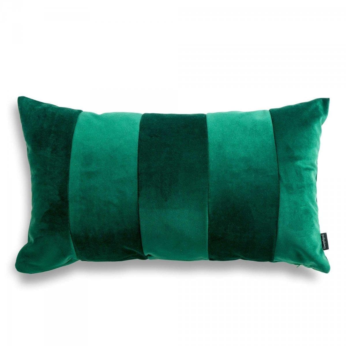 Poduszka dekoracyjna STRIPES ZERO WASTE zielony Poduszkowcy Eye on Design