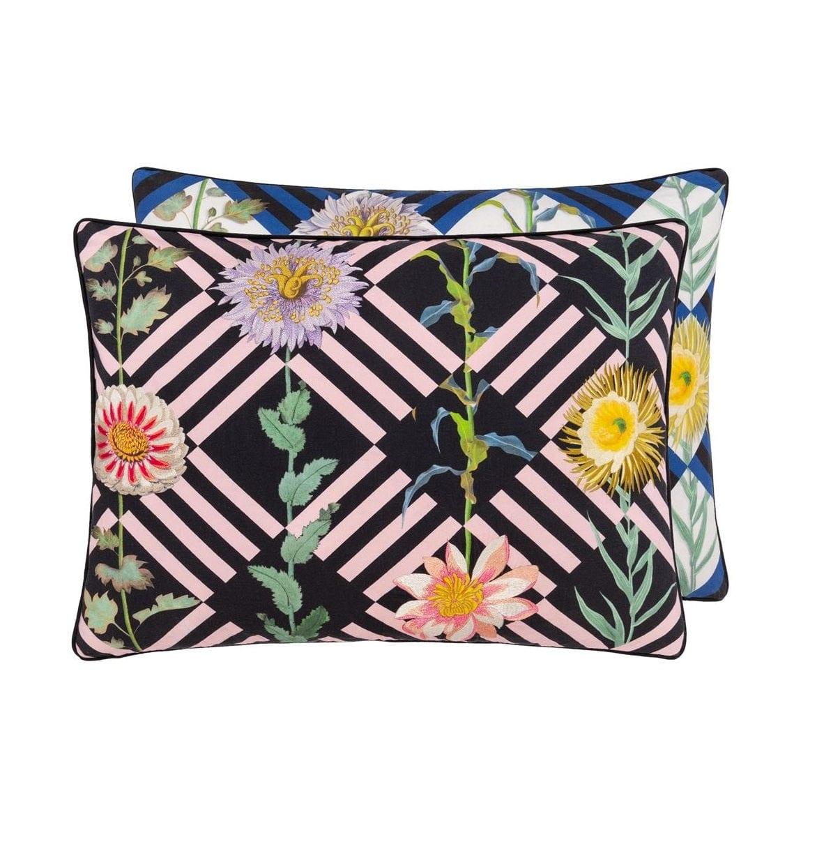 Poduszka dwustronna FLOWER'S GAME BOURGEON bawełniana satyna Christian Lacroix Eye on Design