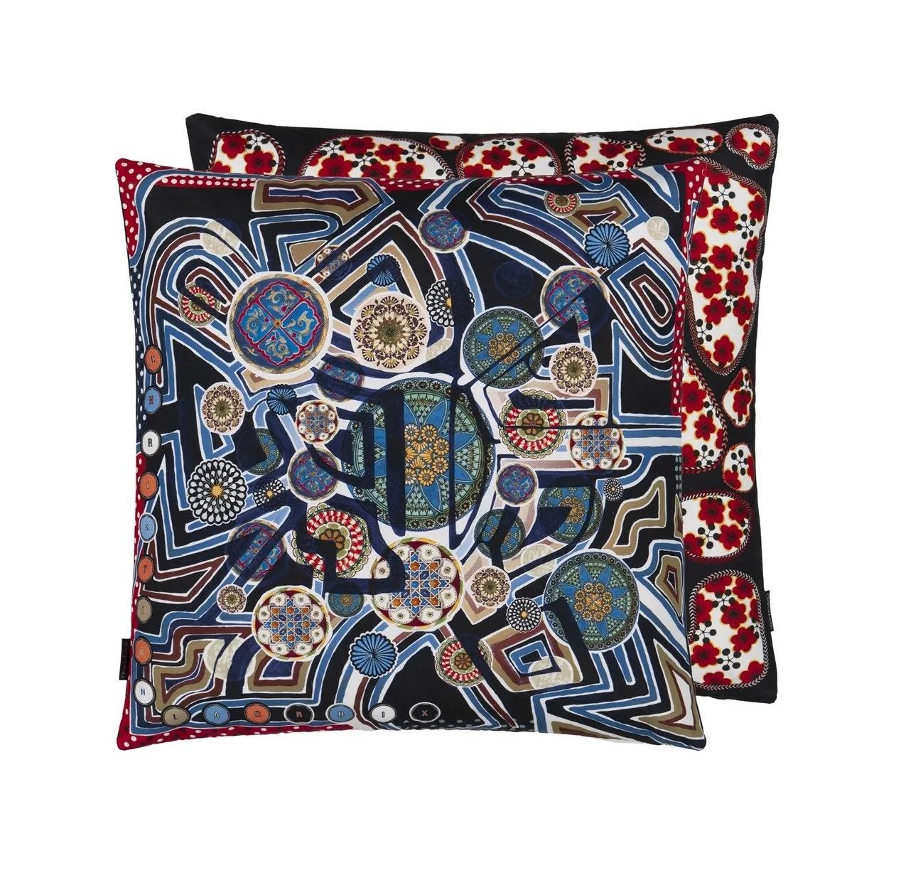 Poduszka dwustronna OMNITRIBE AZUR bawełniana satyna Christian Lacroix Eye on Design