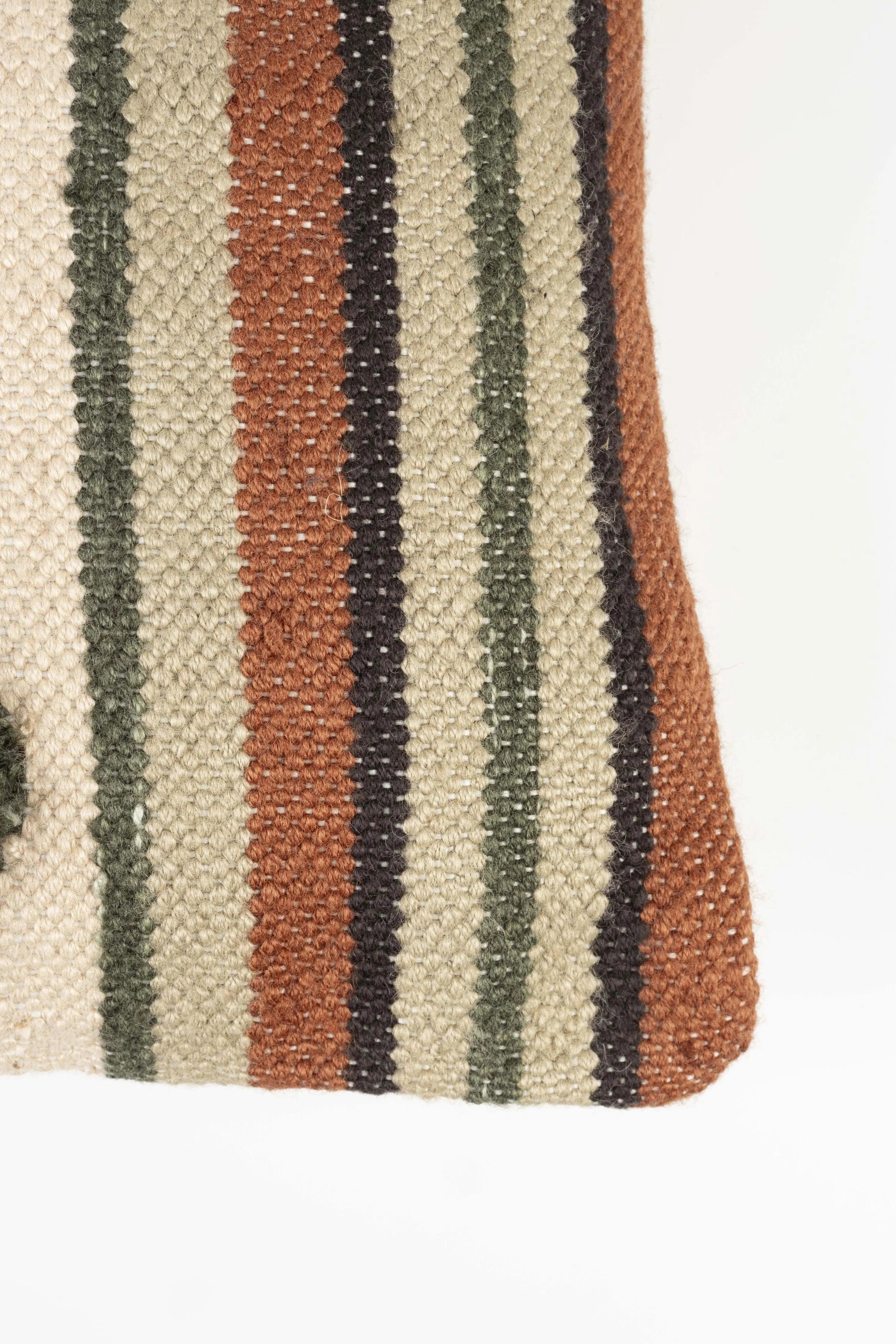 Poduszka HYDON STRIPE beżowy z czerwonym – Dutchbone