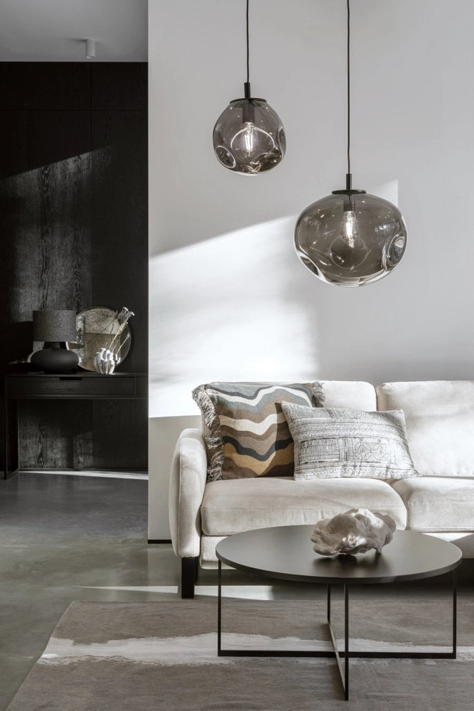 SAWA STONE table lamp matte black glass