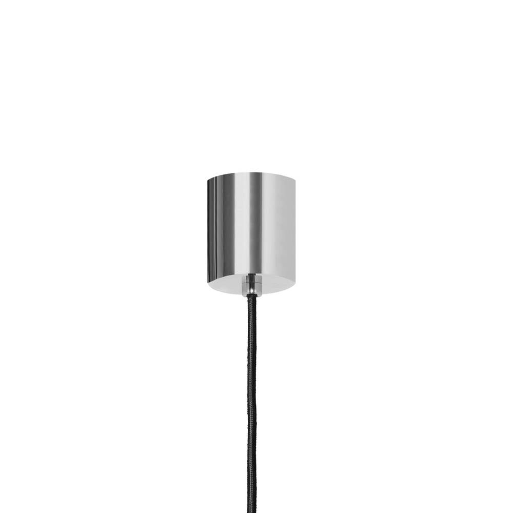 LONGIS WHITE pendant lamp with a chrome fixture