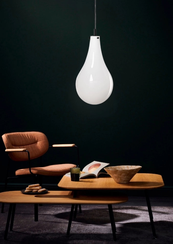 STILLA pendant lamp white with black finish