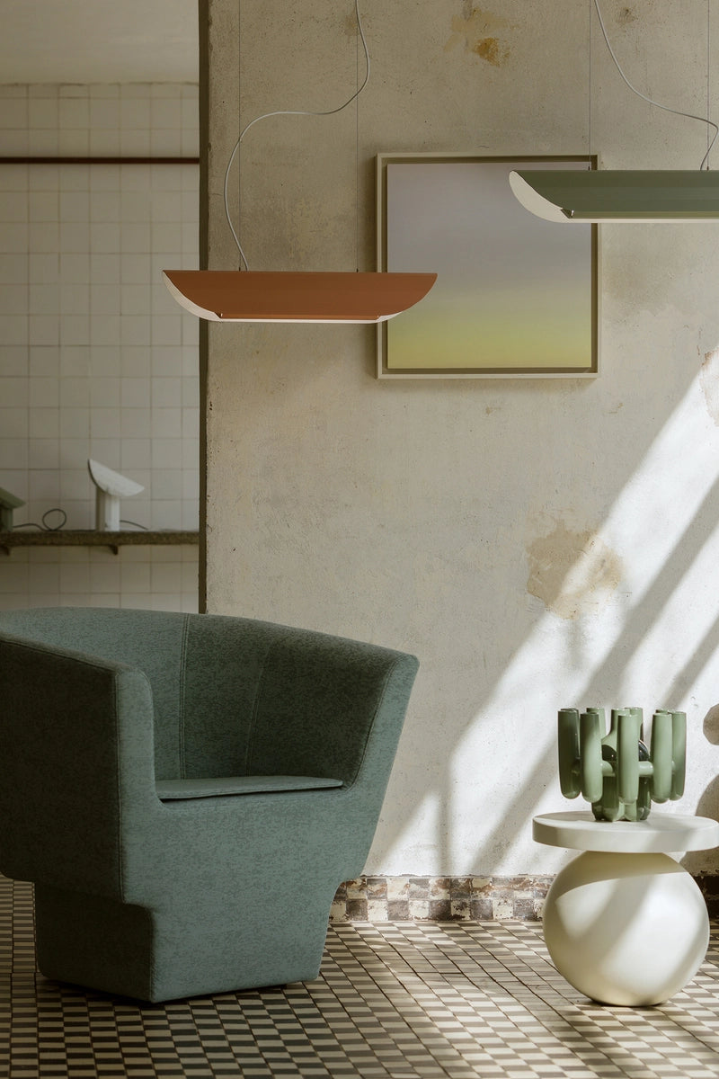 APOLIN Sage Green Linear Pendant Lamp