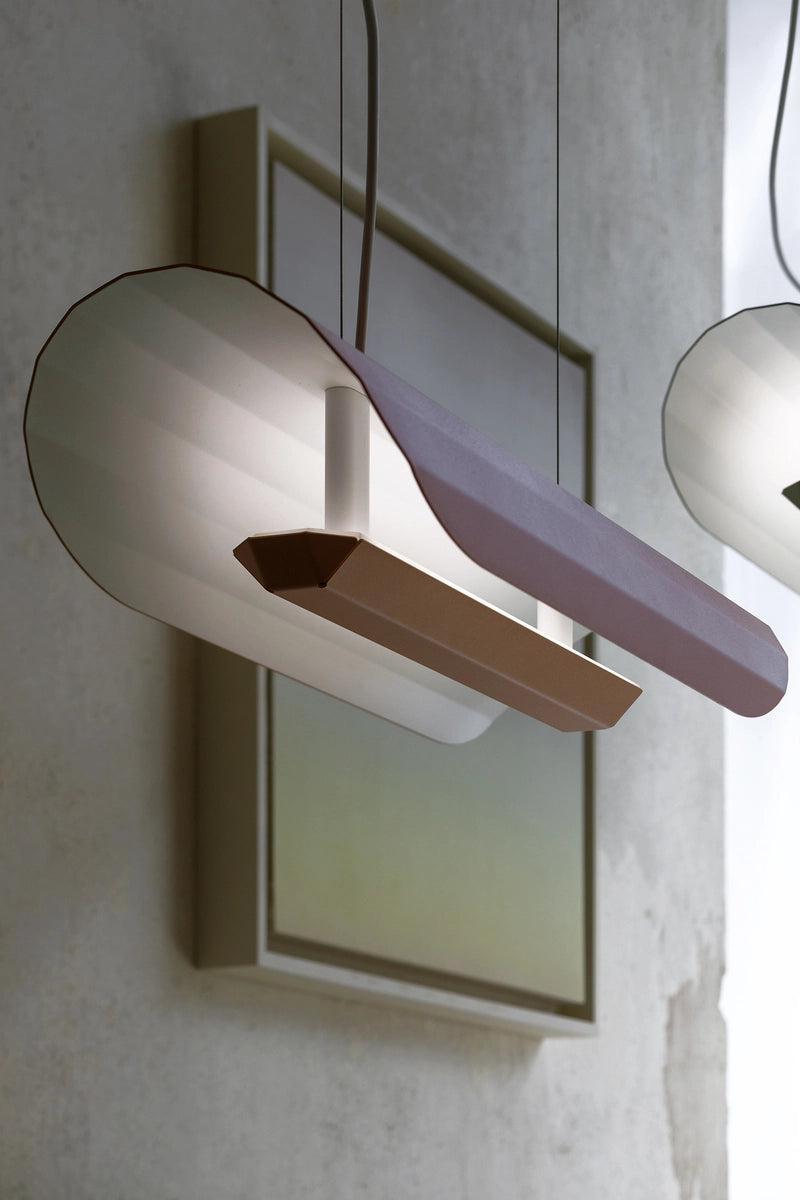 Linear pendant lamp APOLIN broken pink
