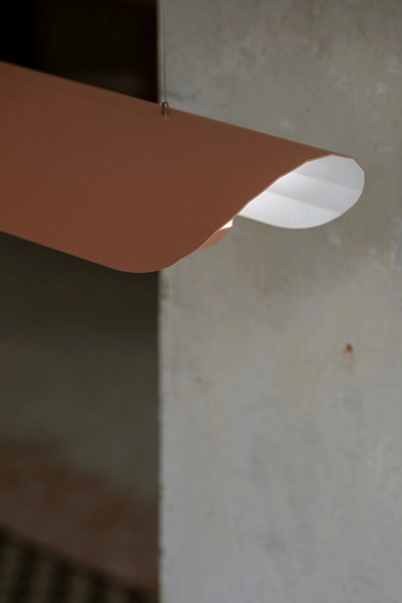 Linear pendant lamp APOLIN broken pink