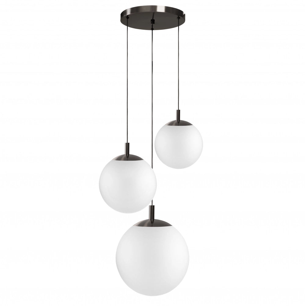ALUR 2 ceiling lamp with frosted glass and titanium finish
